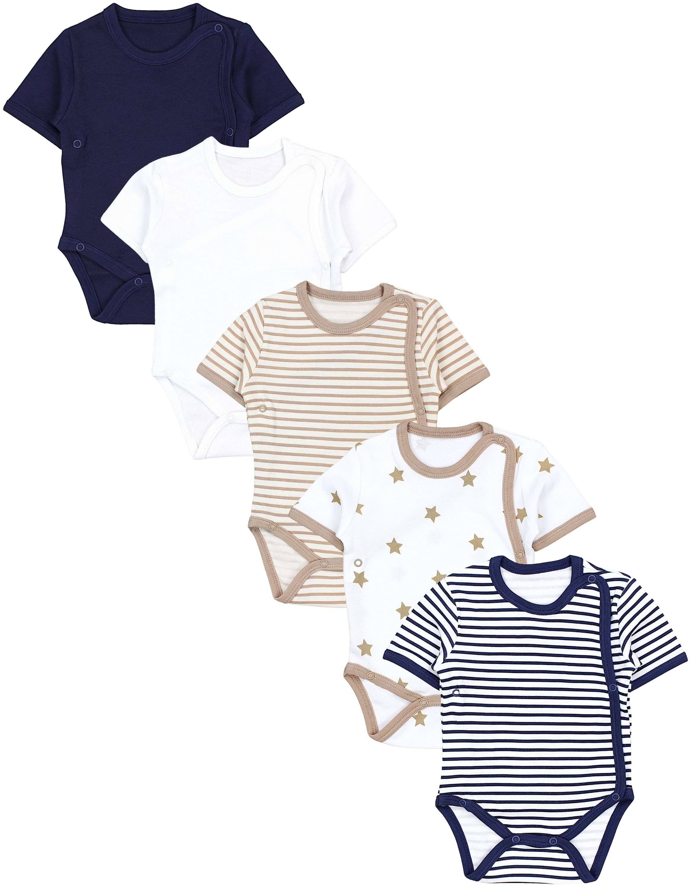Streifen Beige Streifen Blau Weiß Sterne Beige Navy