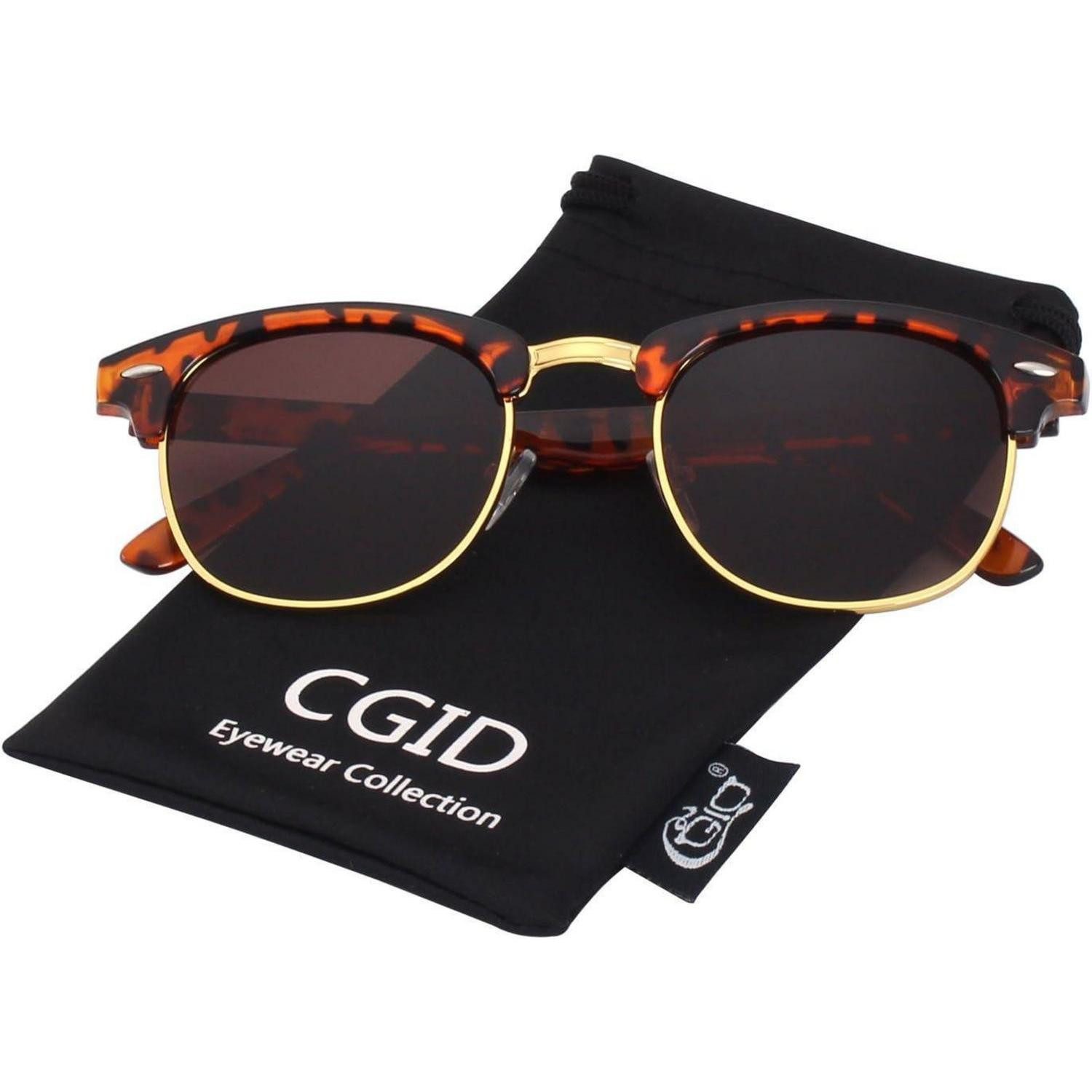 Retrosonnenbrille Sonnenbrille Herren Damen Polarisiert UV400 A Mehrfarbig Braun
