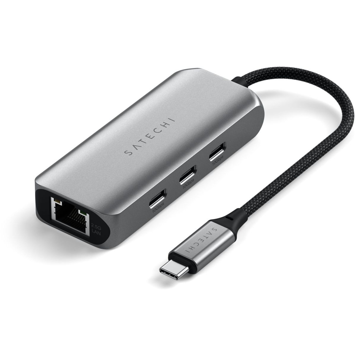 USB-C 4-Port Hub with 2.5 Gigabit Ethernet space Netzwerk-Switch