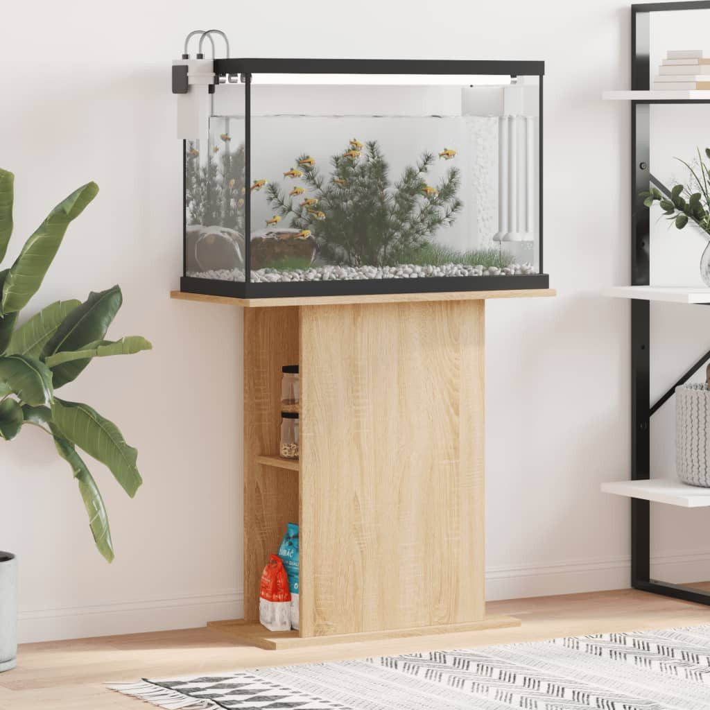 vidaXL Aquariumunterschrank 75 x 36 x 725 cm Aquariumständer Sonoma Eiche 36x75x72,5 cm Spanplatte