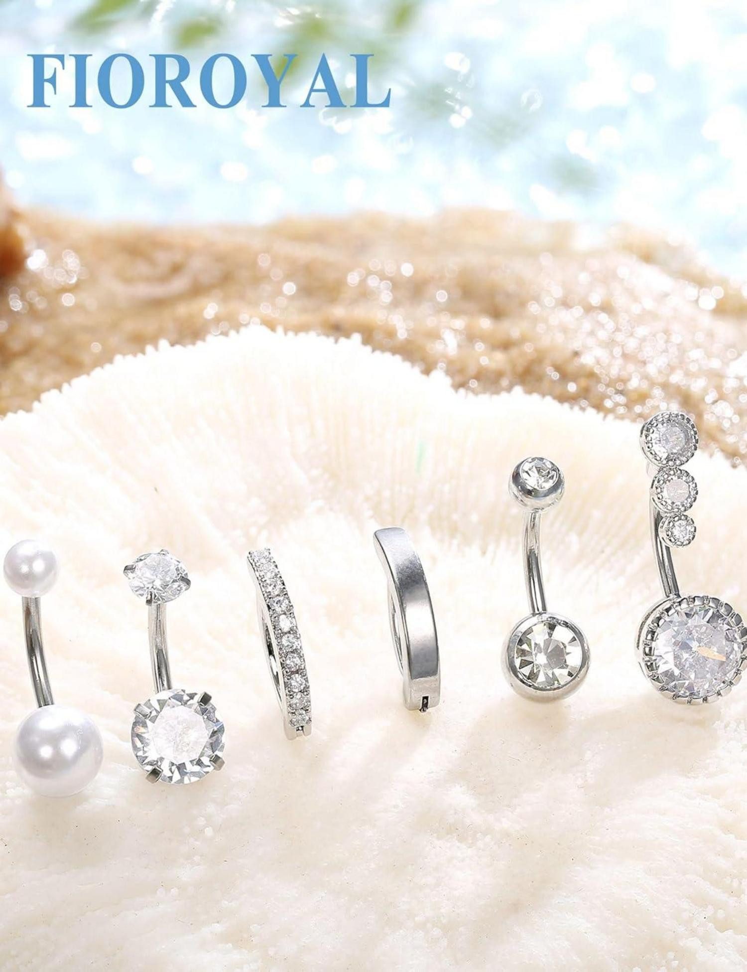 FIOROYAL Bauchnabelpiercing-Set 6er Set Bauchnabelpiercing Silber/Gold günstig online kaufen