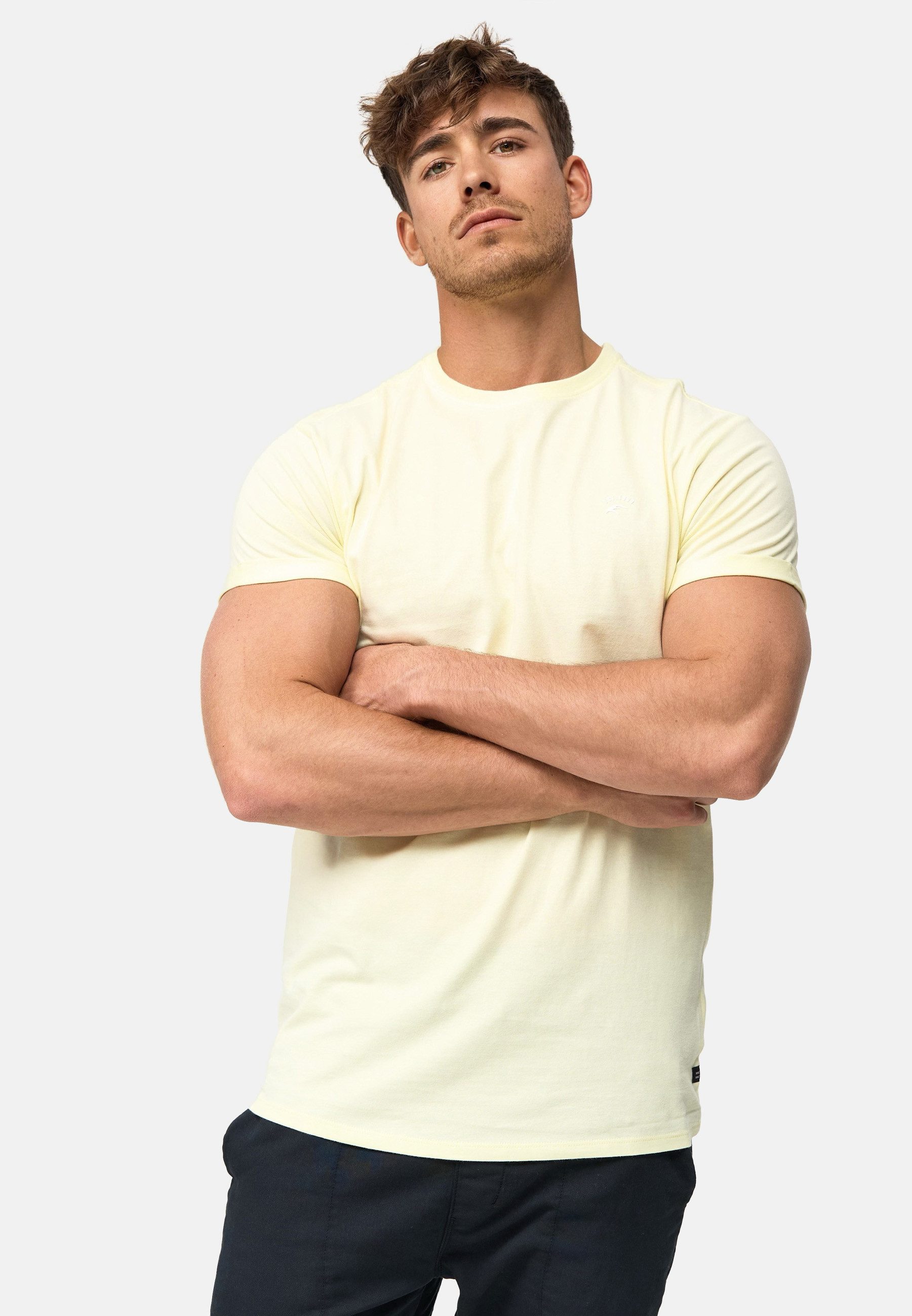 Indicode T-Shirt Kloge mit dezentem Label-Detail günstig online kaufen