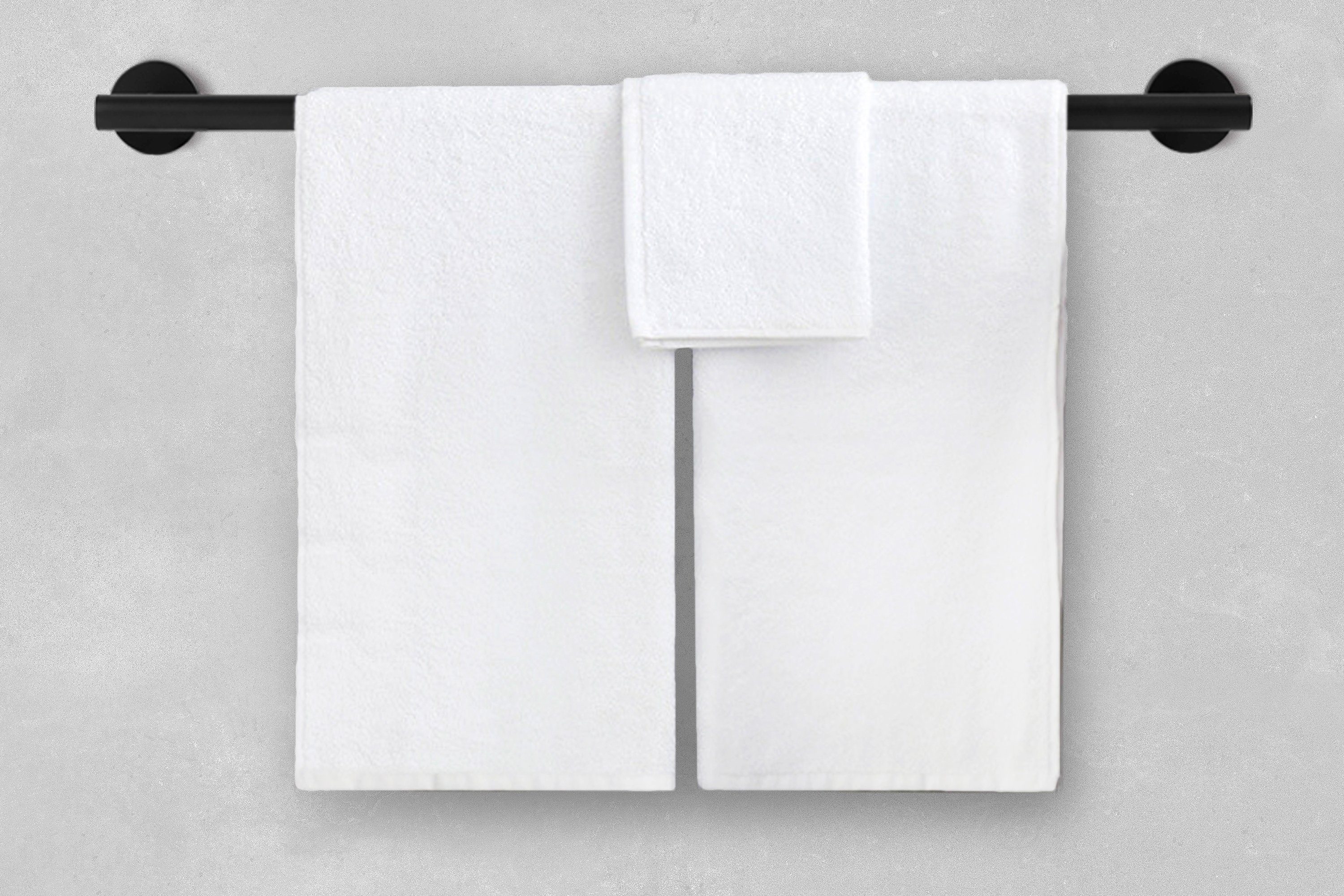 Ambrosya Handtuchhalter Handtuchstange WC Bad Badetuchhalter Halter aus Halterung Edelstahl Handtuch Handtuchhaken Schwarz Wandmontage