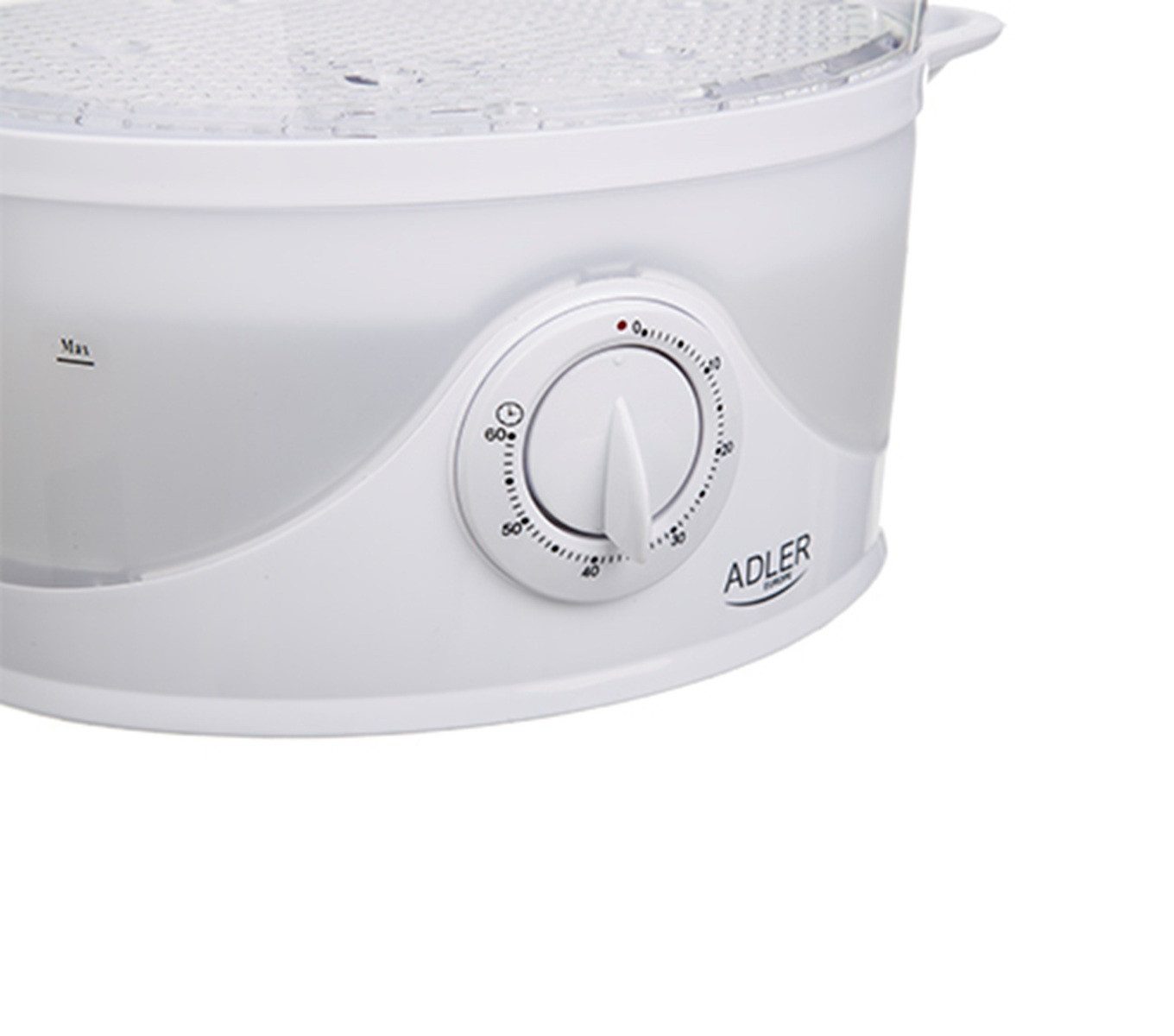 Adler Dampfgarer AD 633 800W - mit 3 Behältern, 9L & Reisschale in Weiß, 800 W, Schnelle Dampferzeugung in nur 40 Sekunden, 3 stapelbare Dampfbehälter