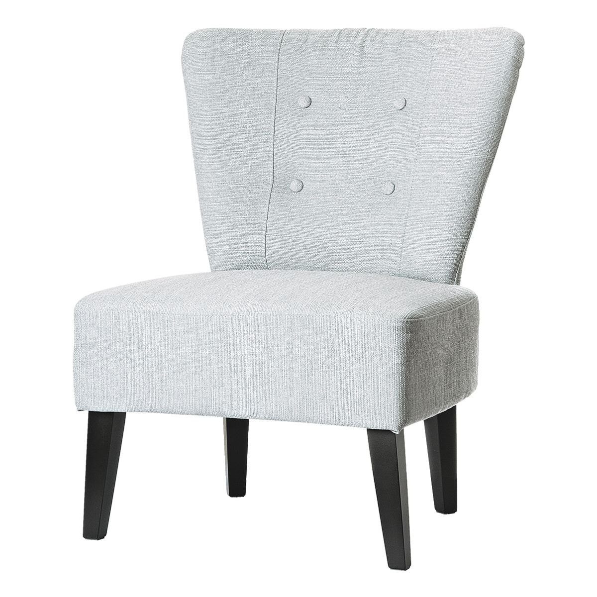 PAPERFLOW Sessel Vintage-Look, extrabreite im Sitzfläche, grau Brighton, Holzfüße