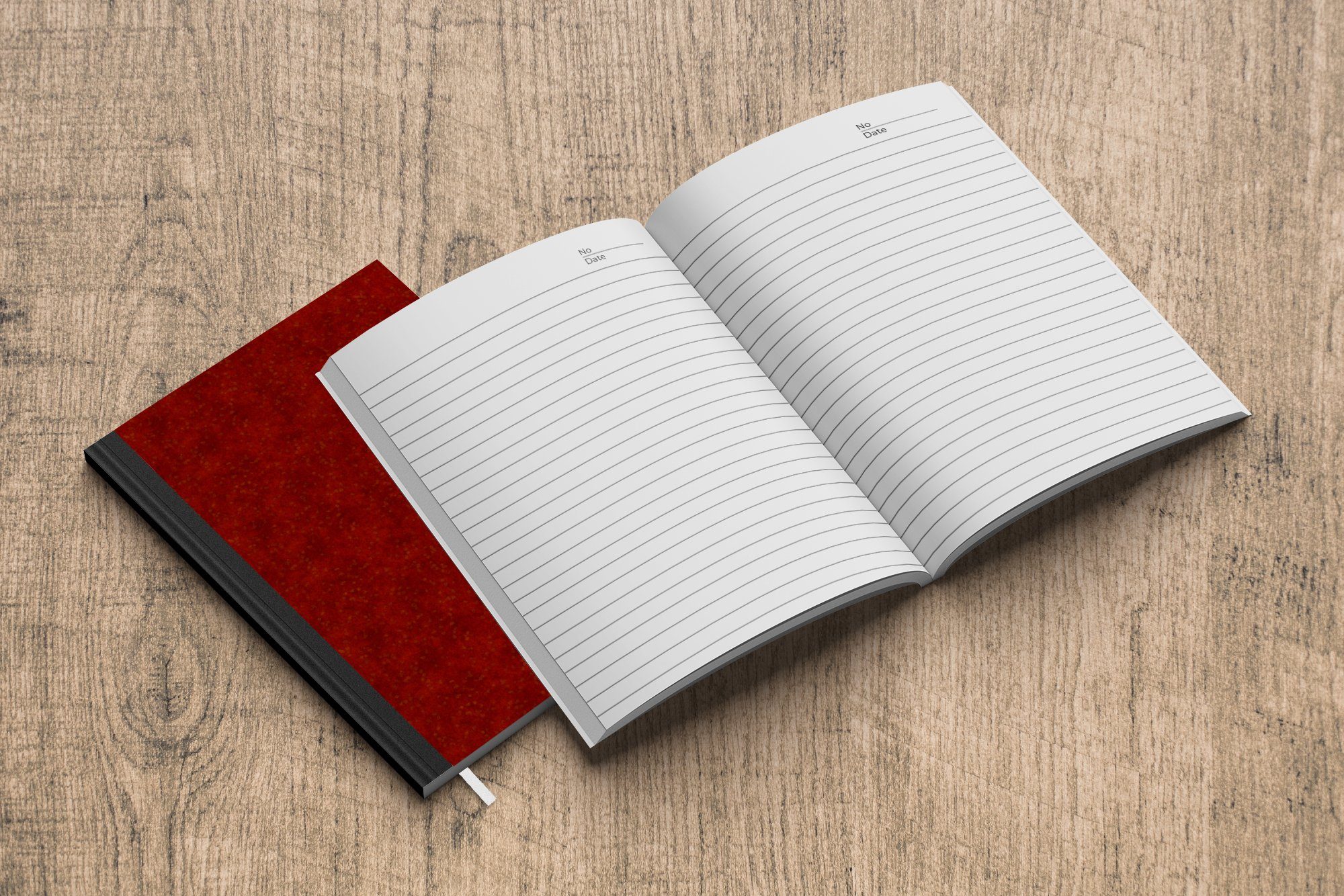 Merkzettel, Rost Notizheft, - Rot Seiten, Muster, Journal, Notizbuch MuchoWow Tagebuch, Haushaltsbuch A5, - 98