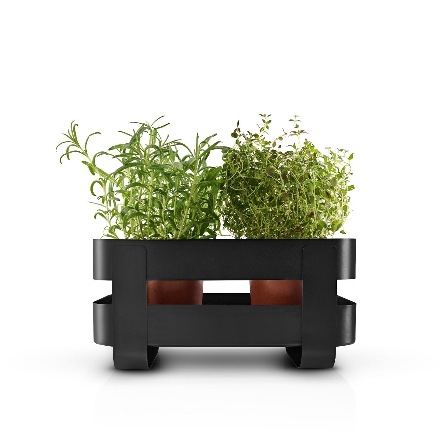 Eva Solo Blumentopf Nordic Kitchen Selbstbewässernder Kräutertopf Schwarz