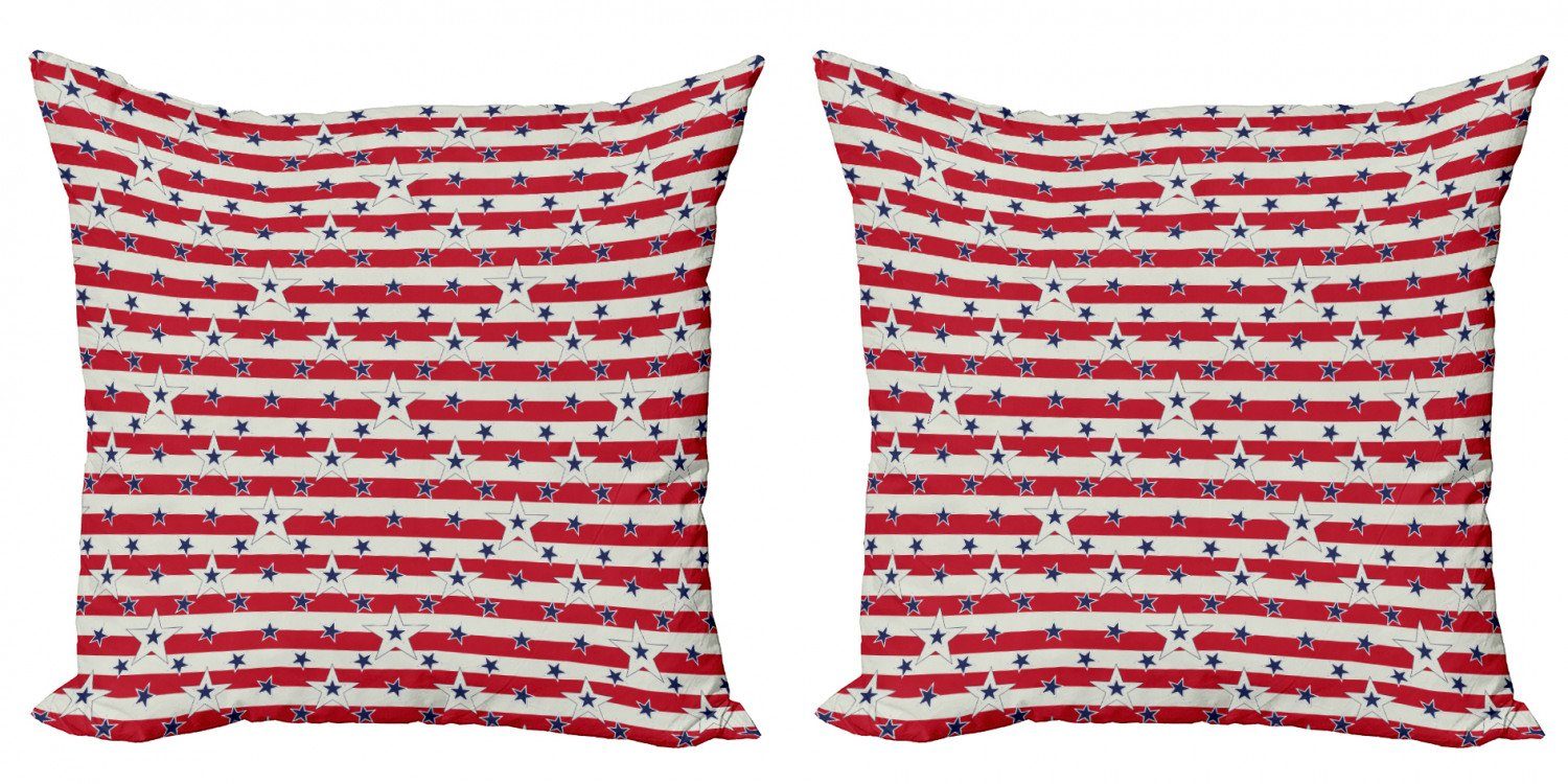 Kissenbezüge Modern Accent Doppelseitiger Digitaldruck, Abakuhaus (2 Stück), Vereinigte Staaten von Amerika Liebe mein Land Amerika | Kissenbezüge