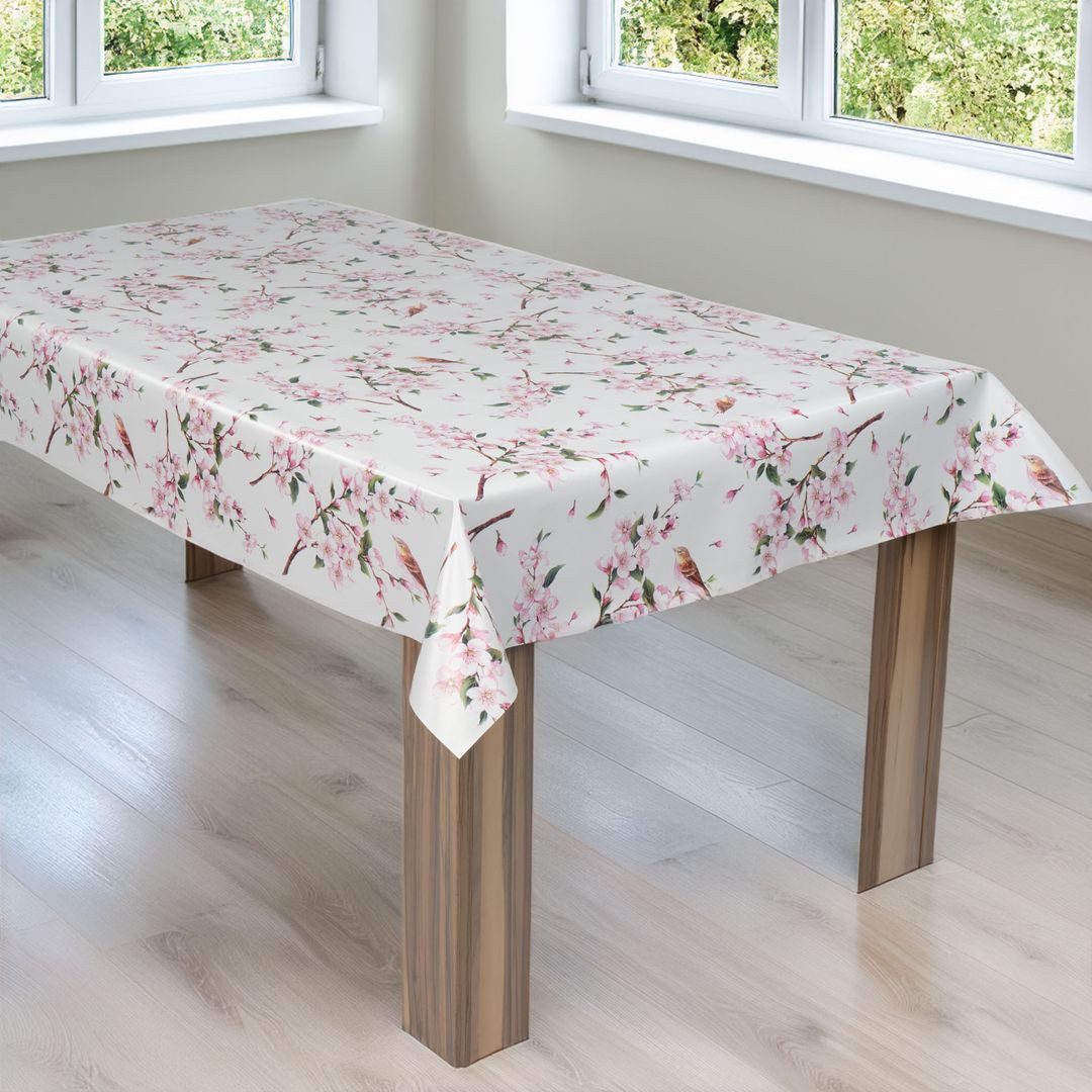 laro Tischdecke laro Wachstuch-Tischdecke Wachstischdecke Kirschblüten günstig online kaufen