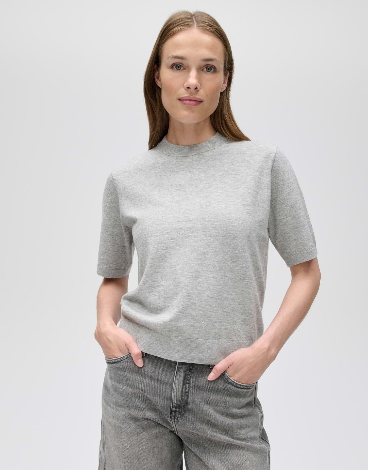 OPUS Strickpullover Pimsi aus feinem Strick Schmale Passform für stilvolle und bequeme Alltagslooks