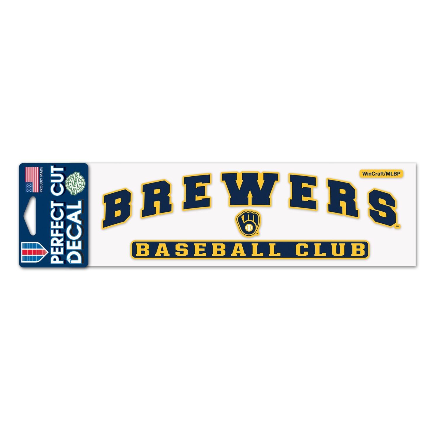 WinCraft Wanddekoobjekt MLB Perfect Cut Aufkleber 8x25cm Milwaukee Brewers