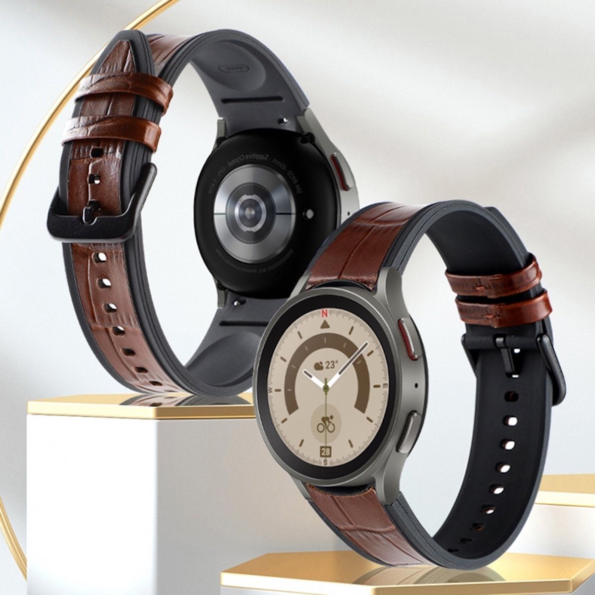 Wigento Smartwatch-Armband Für Samsung Größen 6 Pro 4 Armband Watch Normal Galaxy und 5 alle