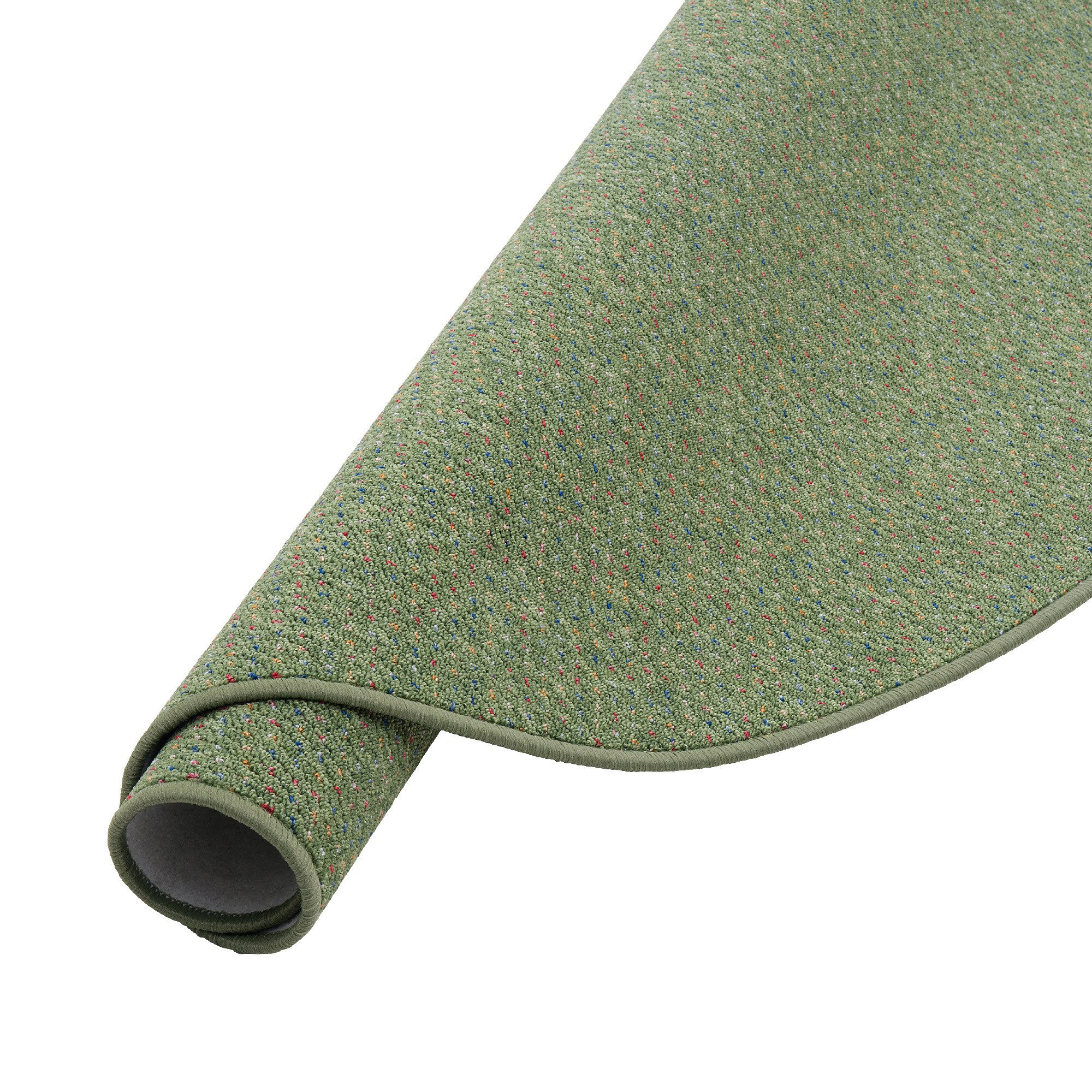 Snapstyle Veloursteppich Schlingen Teppich Alma Meliert Rund, Rund, Höhe: 8 mm – Bild 4 von 5