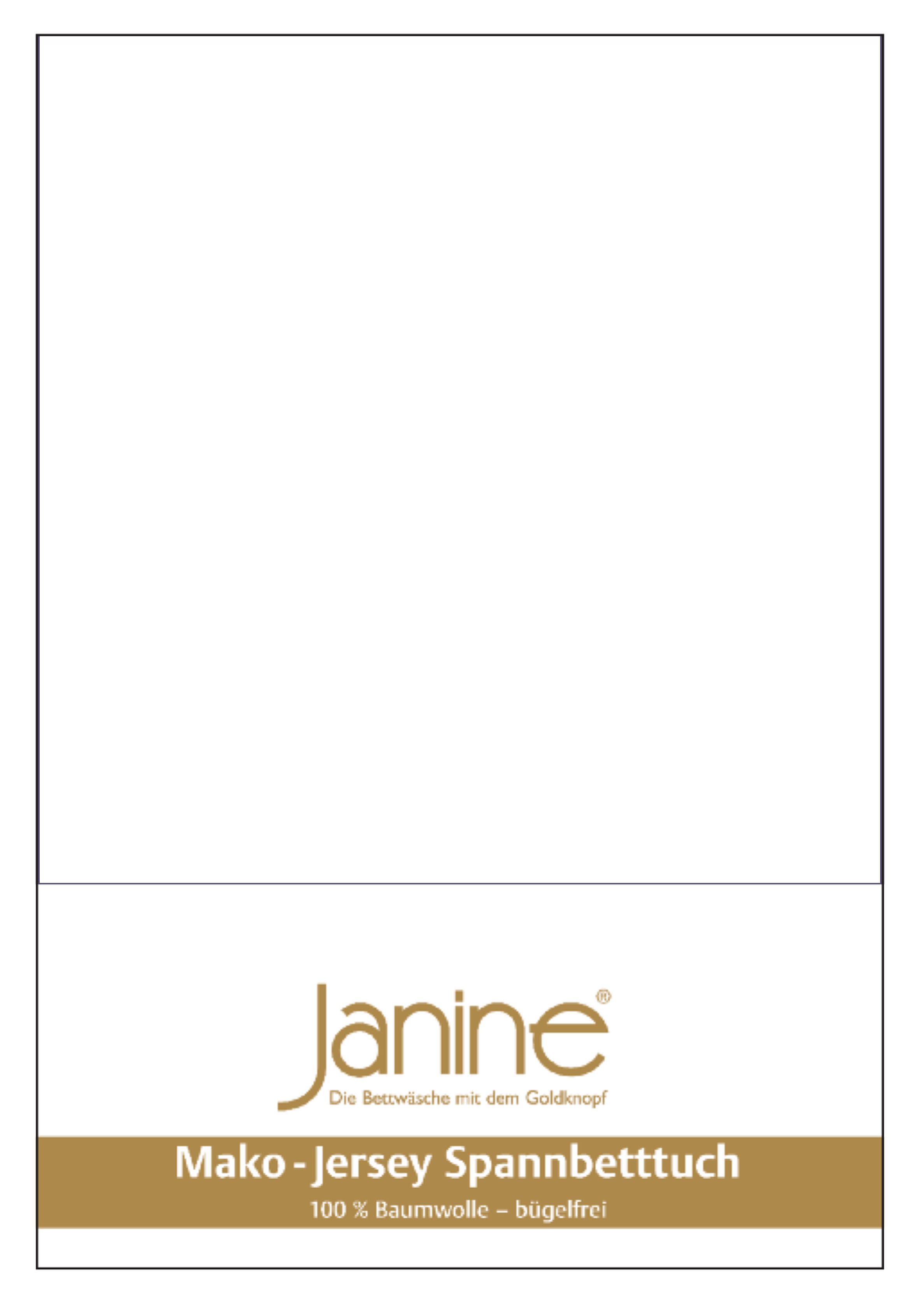 Janine Spannbettlaken MAKO-FEINJERSEY 5007, Mako-Jersey, Gummizug: rundum, (1 Stück), aus 100% Baumwolle, für Matratzen bis 26 cm Höhe – Bild 4 von 5
