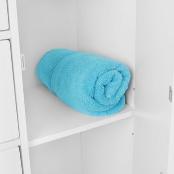 lovingHome® Badkommode Badezimmerschrank Landhausstil Badschrank matt weiß 56x83x30 cm (1 Stück)