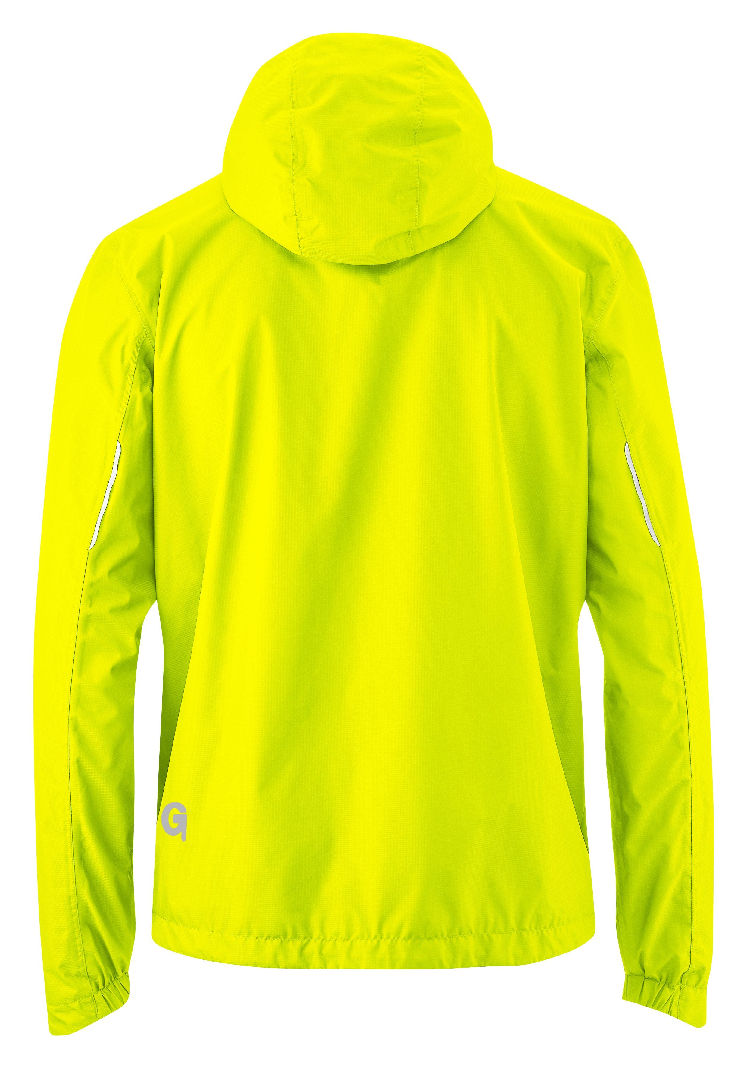 Gonso mit wasserdicht, Kapuze Radjacke neongelb Light wind- Regenjacke Herren Save und Fahrradjacke