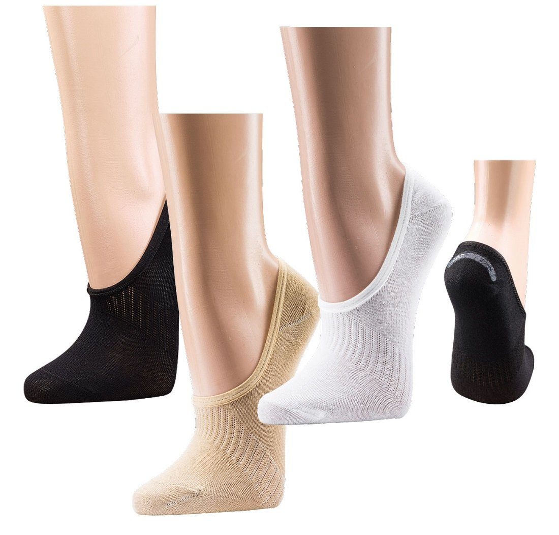 Socks 4 Fun Feinfüßlinge Socks4Fun Bambus Footies 3er Bündel (3-Paar, 3 Paar) schwarz