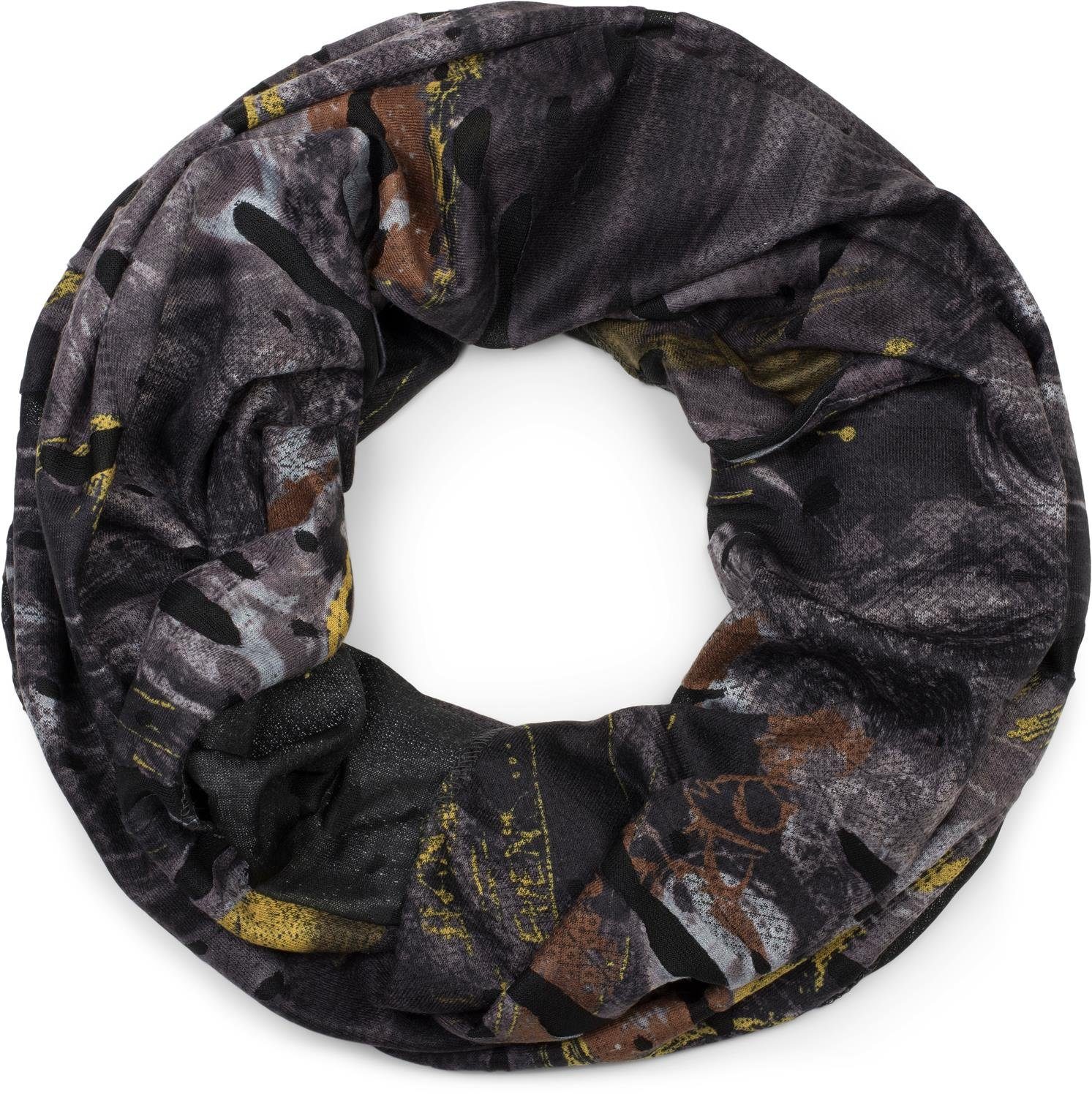 Loop Loop Schal mit Farbklecksen in Destroyed Optik