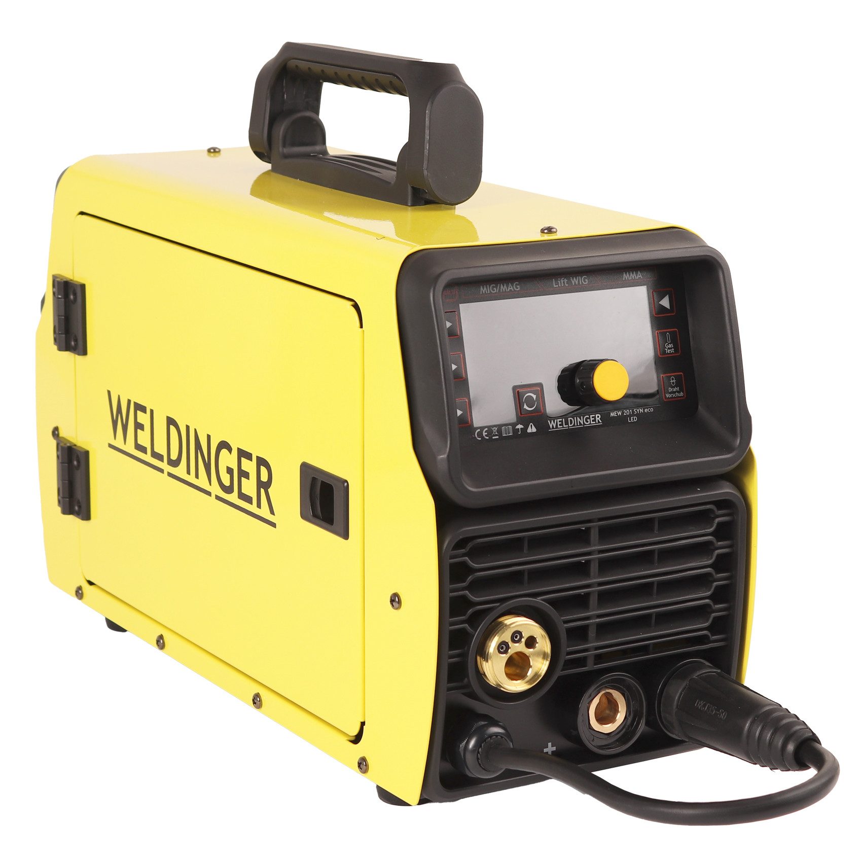 WELDINGER Elektroschweißgerät synergischer Kombi-Schweißinverter MEW 201 SYN eco LED, 30,00 - 200,00 A