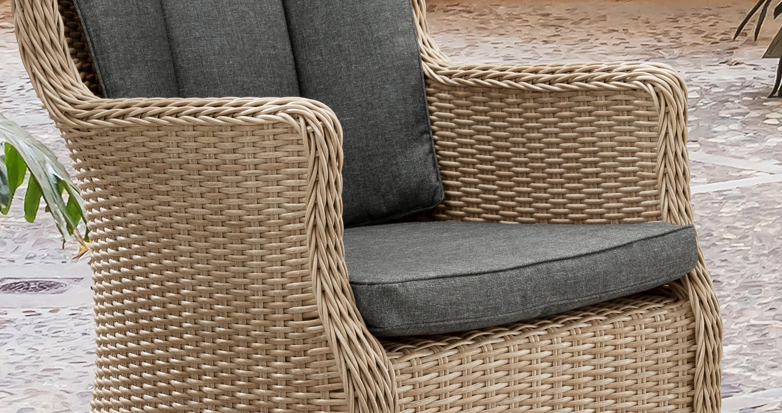 Destiny Gartenlounge-Set LUNA CASA, (4-tlg), Aluminium, Polyrattan