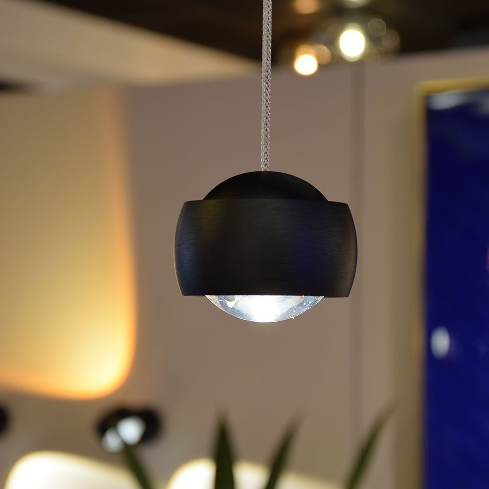 s.luce Pendelleuchte LED 8cm Warmweiß Aluminium, Hängeleuchte Beam Ø