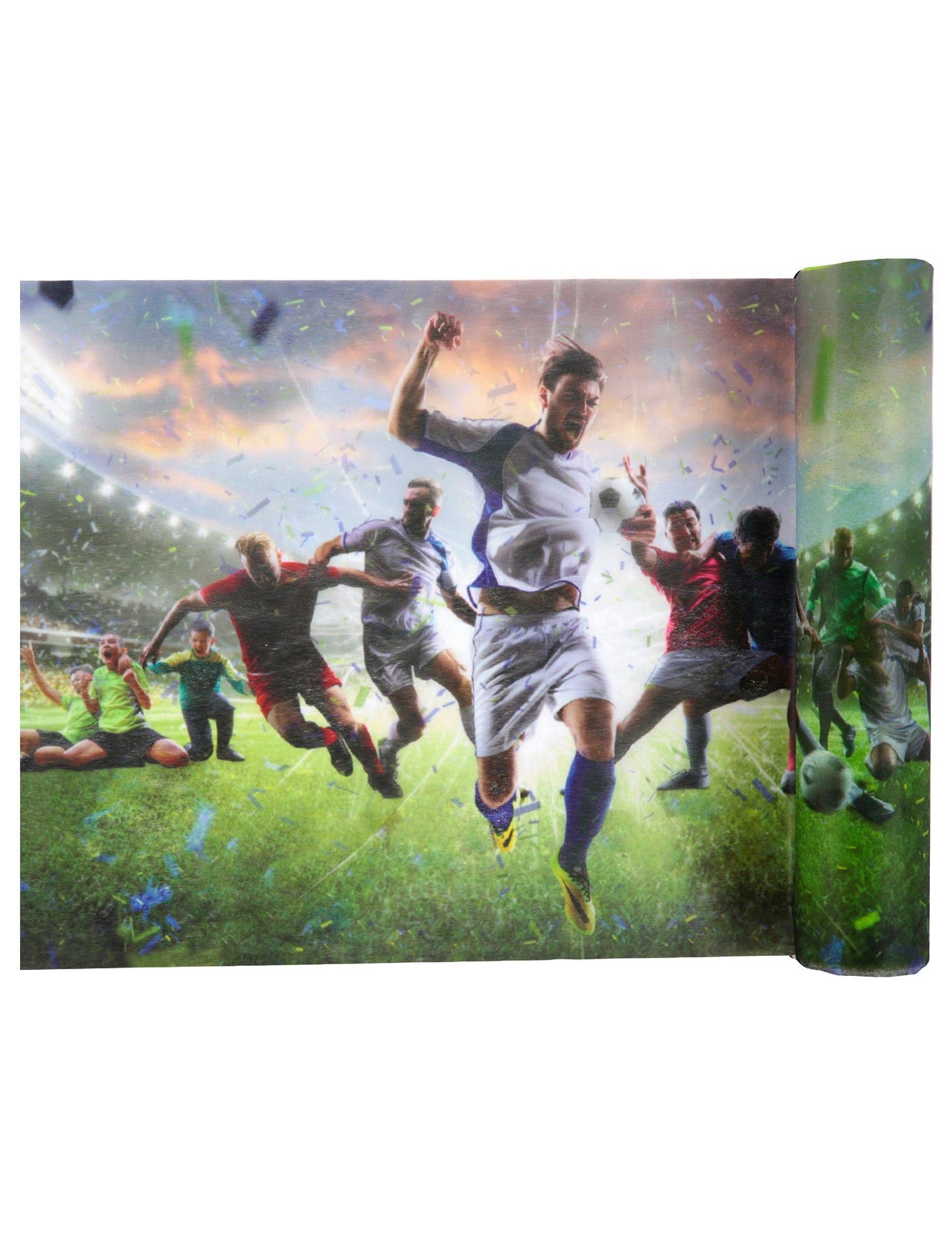 santex Kostüm Fußball-Tischläufer Sportevent-Tischdeko bunt 30 cm x 5 m