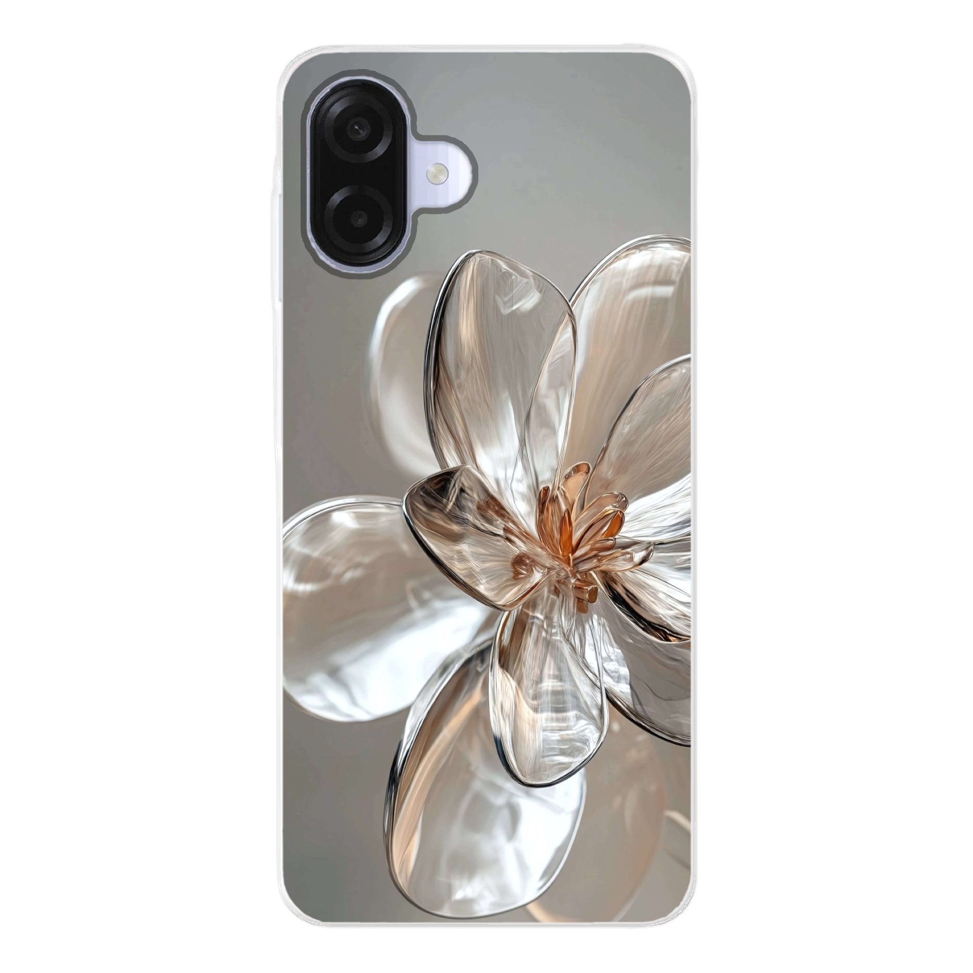 MuchoWow Handyhülle für Samsung Galaxy A07 Blume - Gläser - Transluzent, Smartphone-Bumper, Print, Handy Schutzhülle Dünn