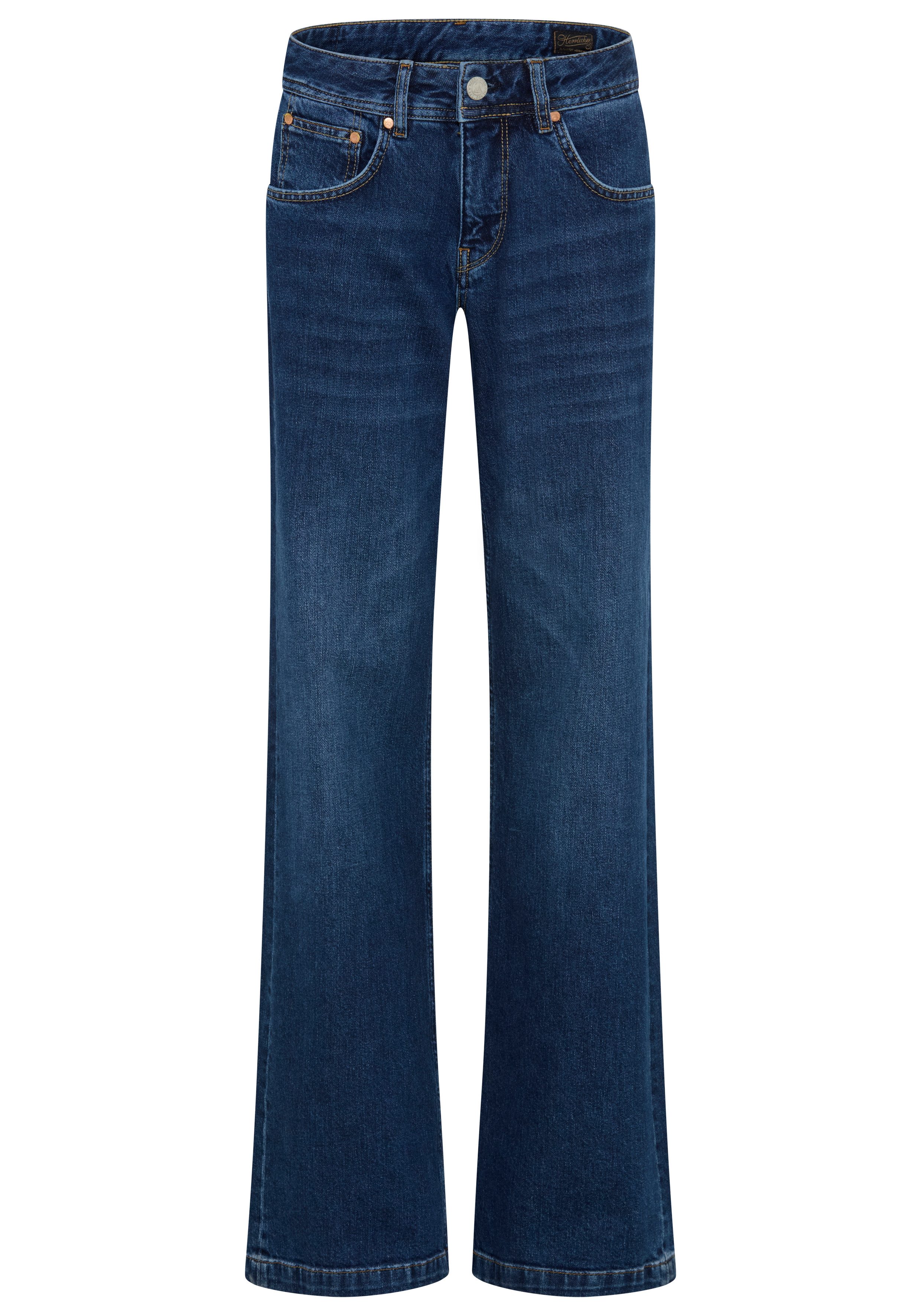 Herrlicher Straight-Jeans Edna Denim unten leicht ausgestellt, High Waist – Bild 4 von 5