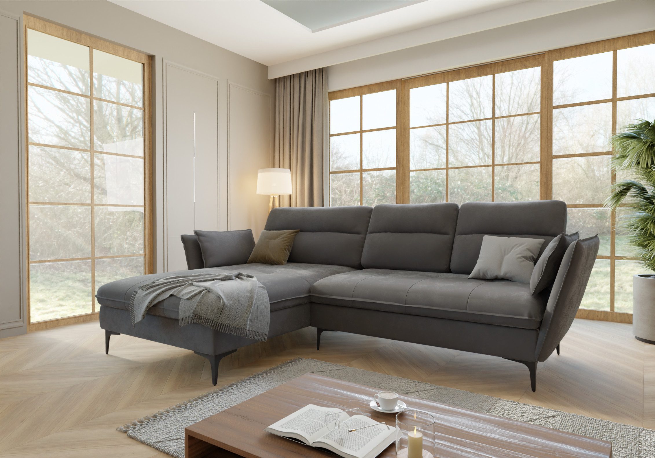 S-Style Möbel Ecksofa Rolf mit Schlaffunktion günstig online kaufen