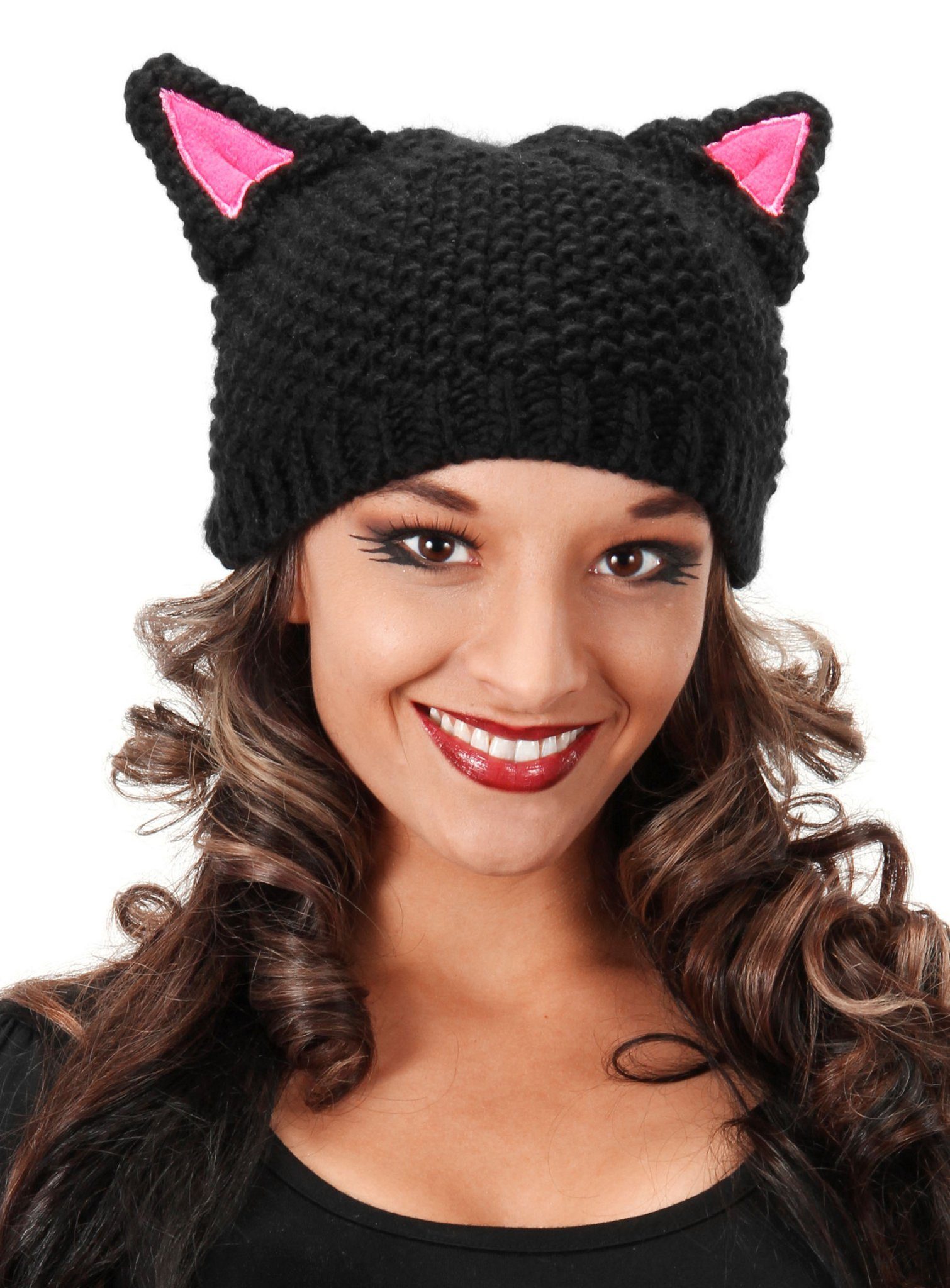 Elope Kostüm Katze Beanie, Tier Beanie Katze – tierische Kopfbedeckung für  Mann und Frau