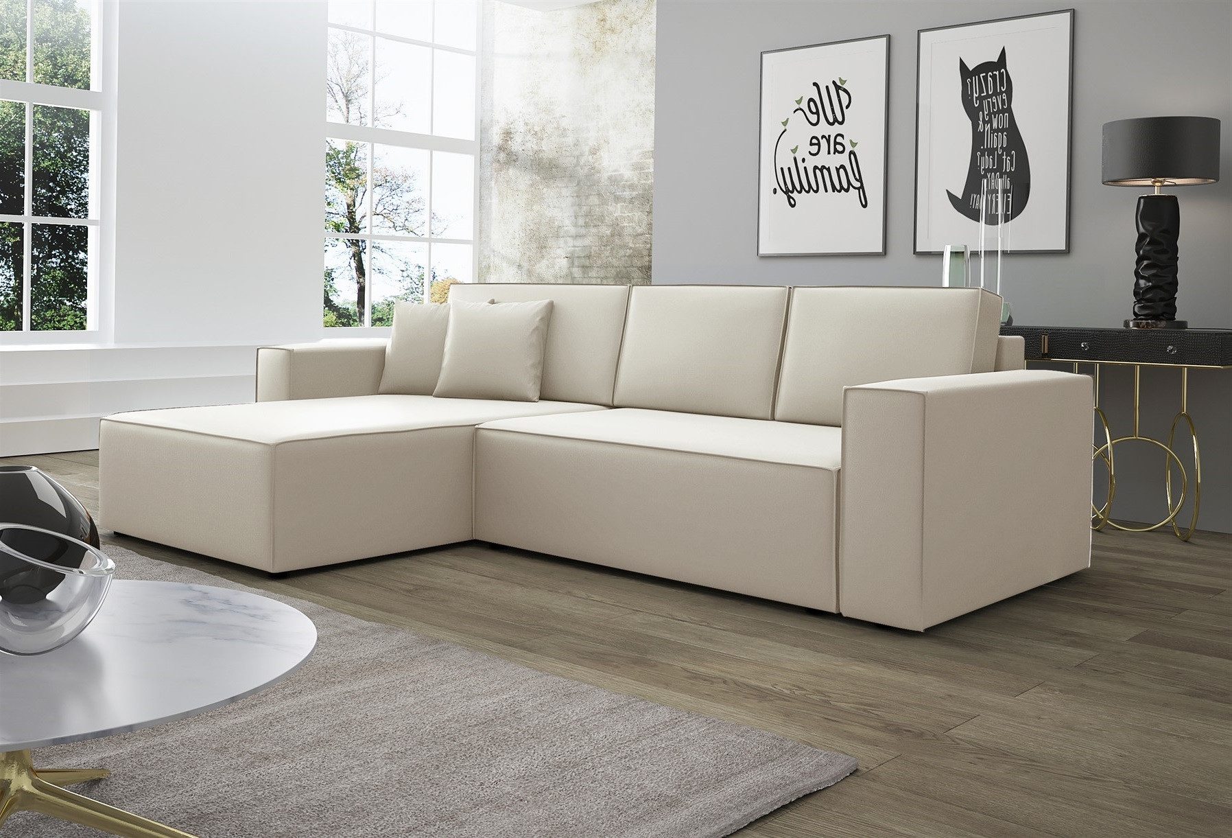 Fun Möbel Ecksofa Schlafsofa Sofa CONOR günstig online kaufen