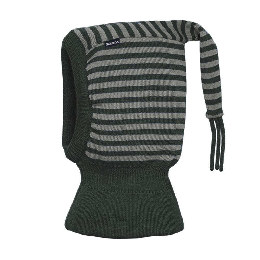 MAXIMO Schlupfmütze MINI-Schlupfmütze, Zipfel Strick Ringel, doppelt, Windstopper (1-St) Merino