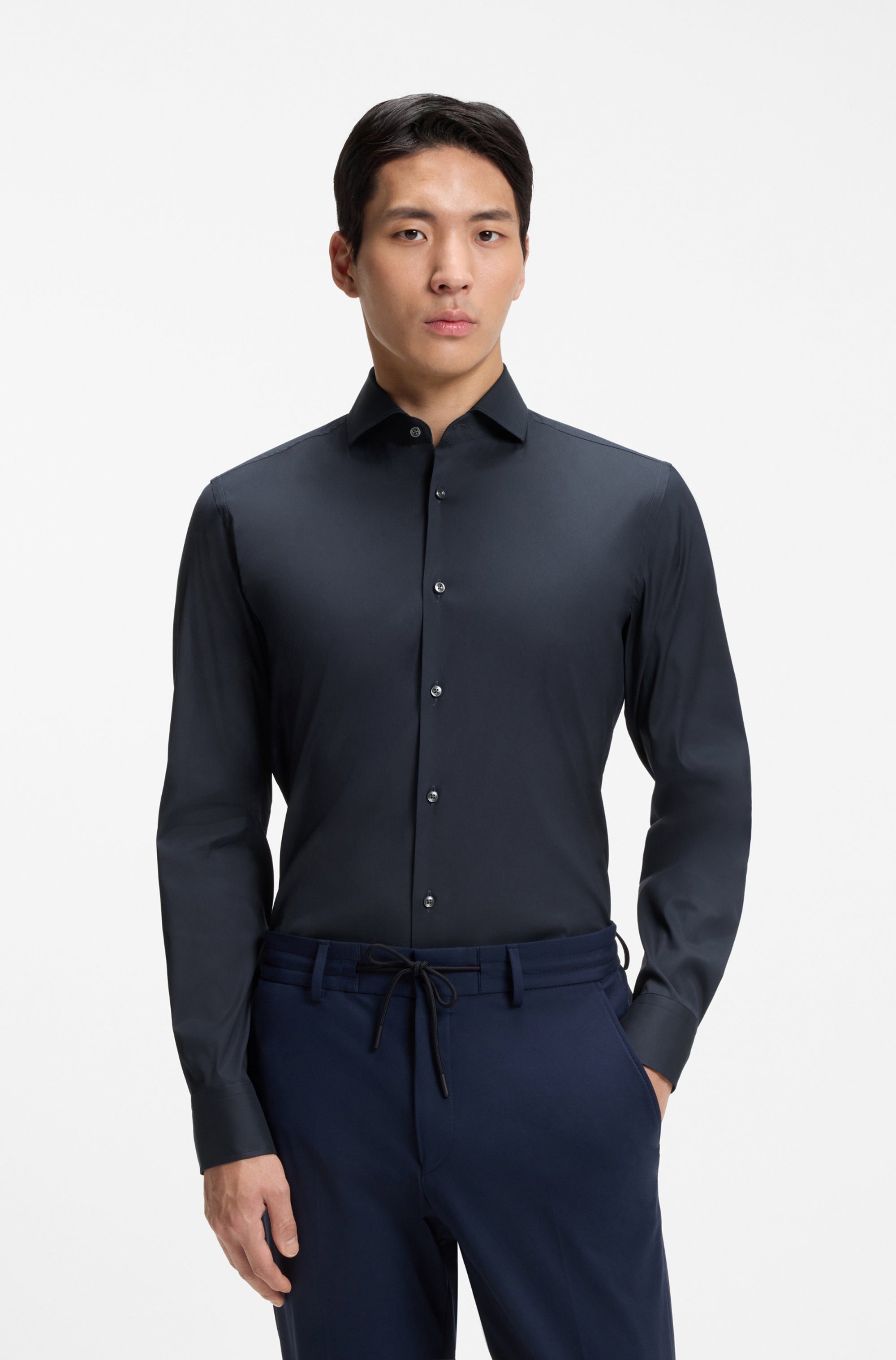 BOSS Businesshemd Slim-Fit, Stretch-Baumwollmix, bügelleicht