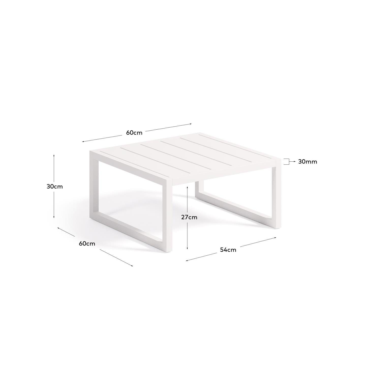 x x Wohnzimmer 60 30 Beistelltisch Beistelltisch 60 Aluminium Comova cm Natur24