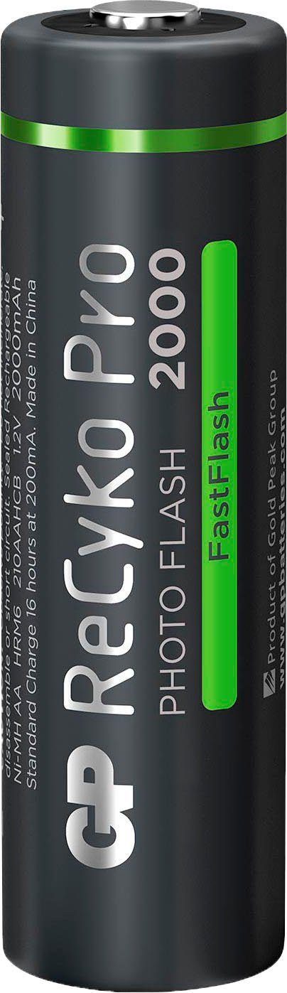 GP Batteries 4er ReCyko Pro AA mAh 4 Pack St) Photoflash NiMH Batterie, 2000 (1,2 V, 1,2V
