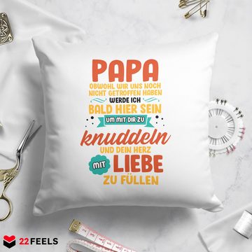 22Feels Dekokissen Du Wirst Papa Schwangerschaft Geschenk Männer Werdender Papa Dad To Be, Deko mit Persönlichkeit