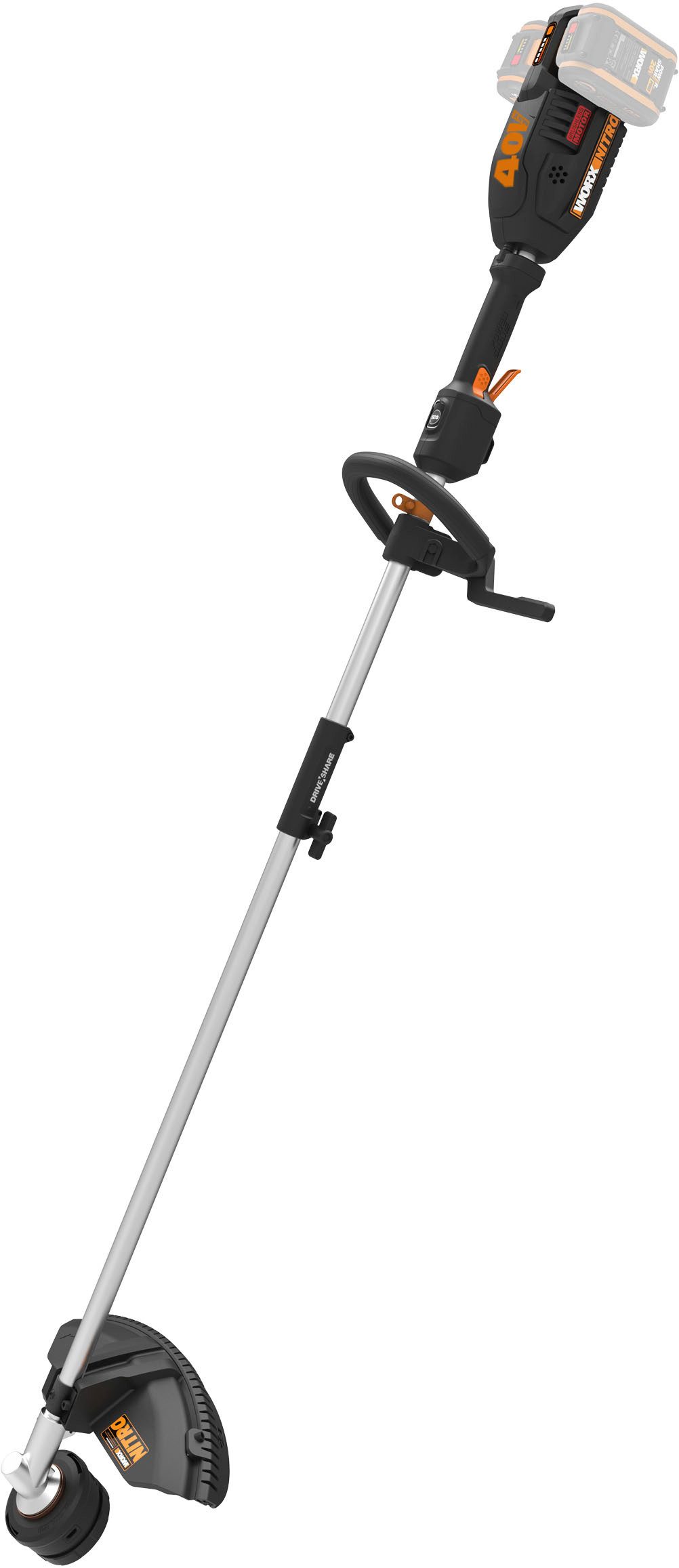 Worx Akku-Rasentrimmer Nitro WG186E.92, 38 cm Arbeitsbreite Faden, diverse Aufsätze, Doppelfaden, ohne Akku und Ladegerät