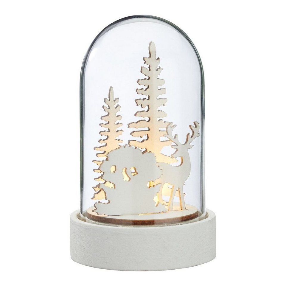HTI-Living Weihnachtsfigur LED Winterkuppel Rentier im Wald (Stück, 1 St., 1  Weihnachtsdekoration), Weihnachtsdekoration