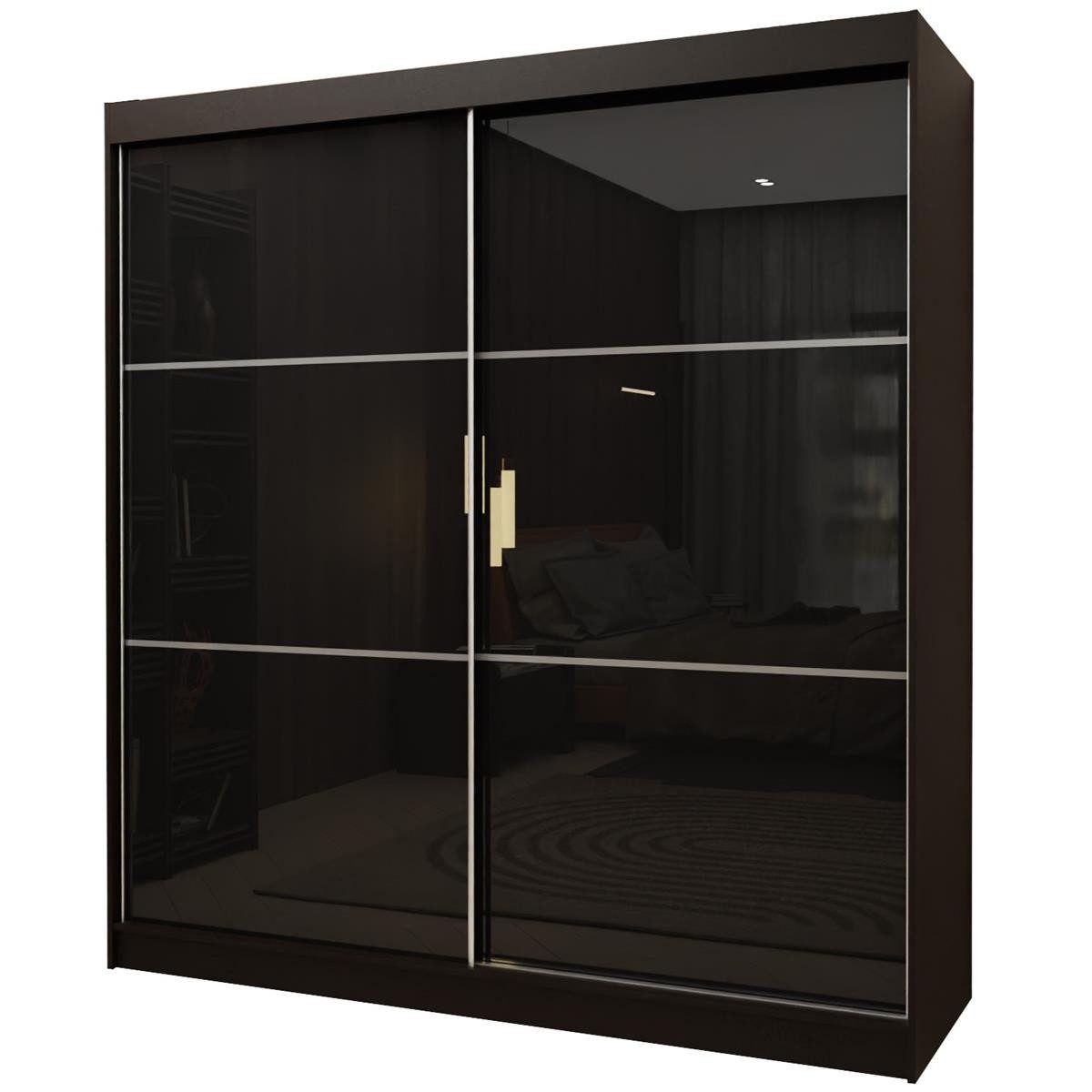 Compleo Schwebetürenschrank CINZIA, Schrank mit Lacobel günstig online kaufen
