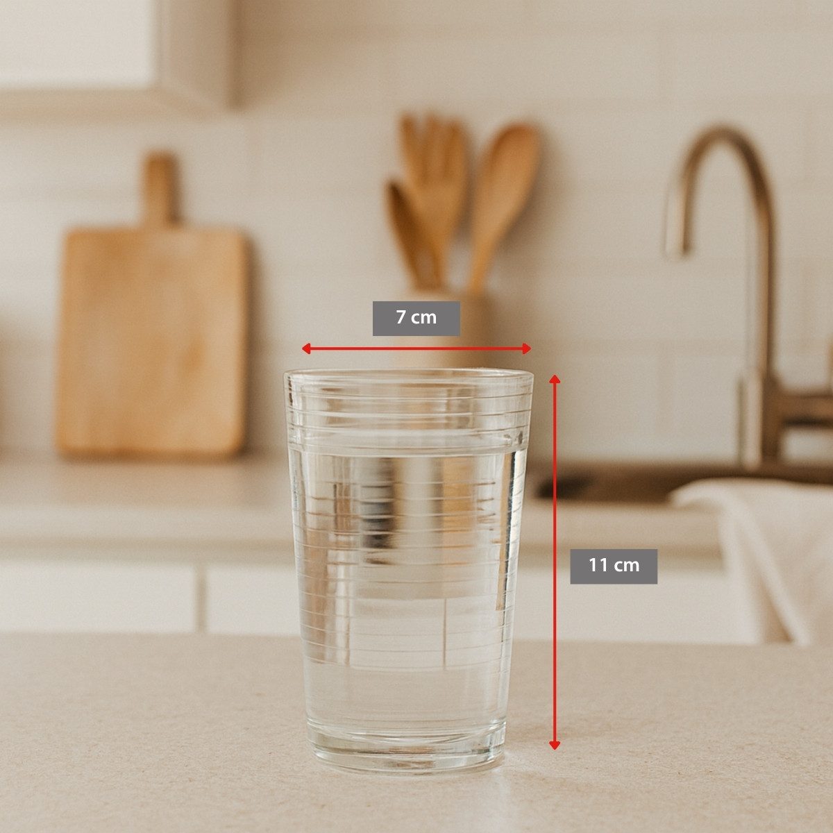 Alpina Longdrinkglas alpina Wassergläser Trinkgläser Set - Gläser Set 6 Teilig, Glas