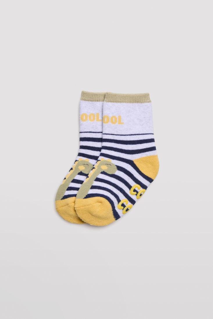 YSABEL MORA ABS-Socken Ysabel Mora 2er Pack Baby Thermo Strümpfe Stoppersocken Dino dunkelbla (2-Paar)