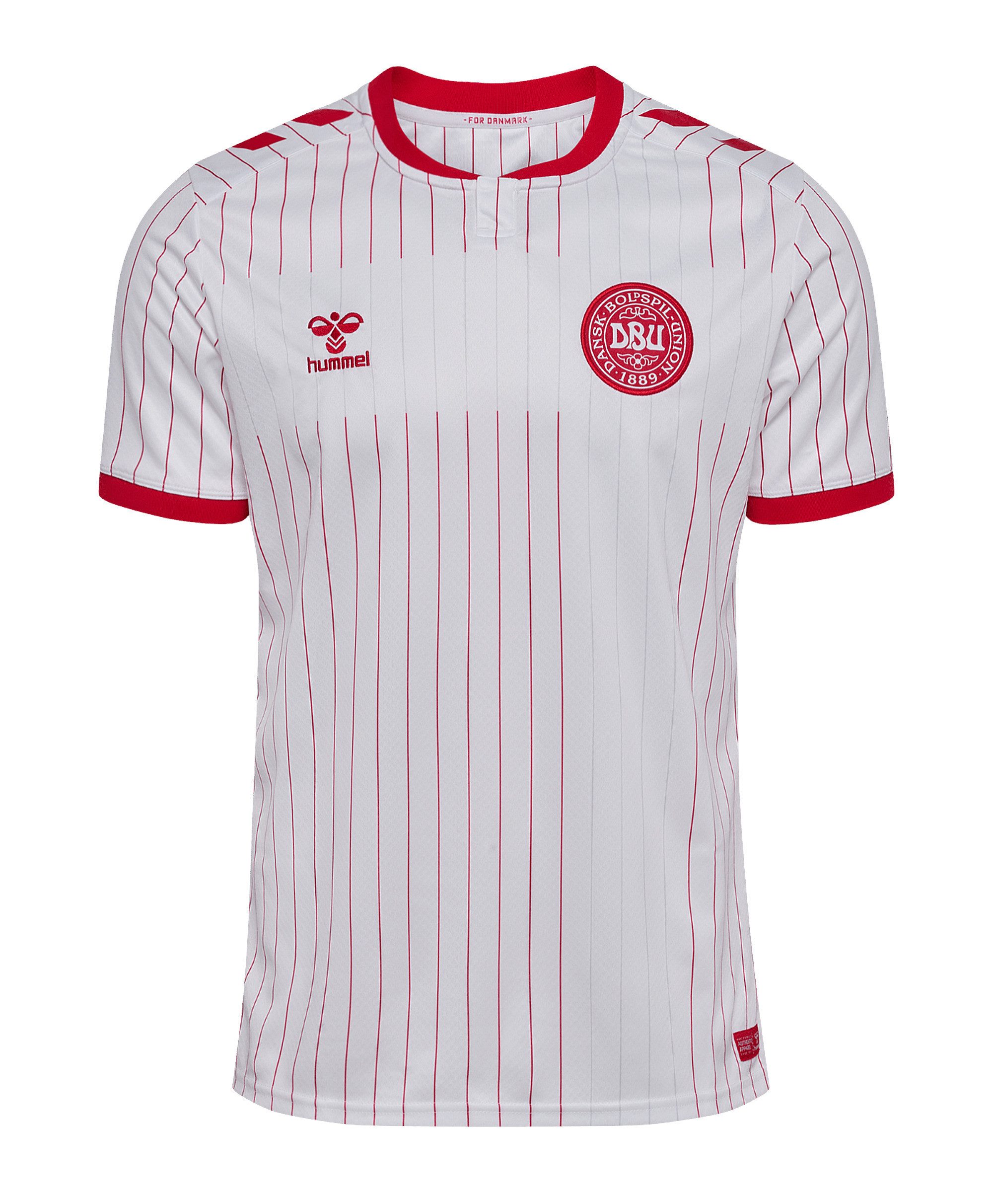 hummel Fußballtrikot hummel DBU Dänemark Trikot Away 2026 Weiß Weltmeisterschaft