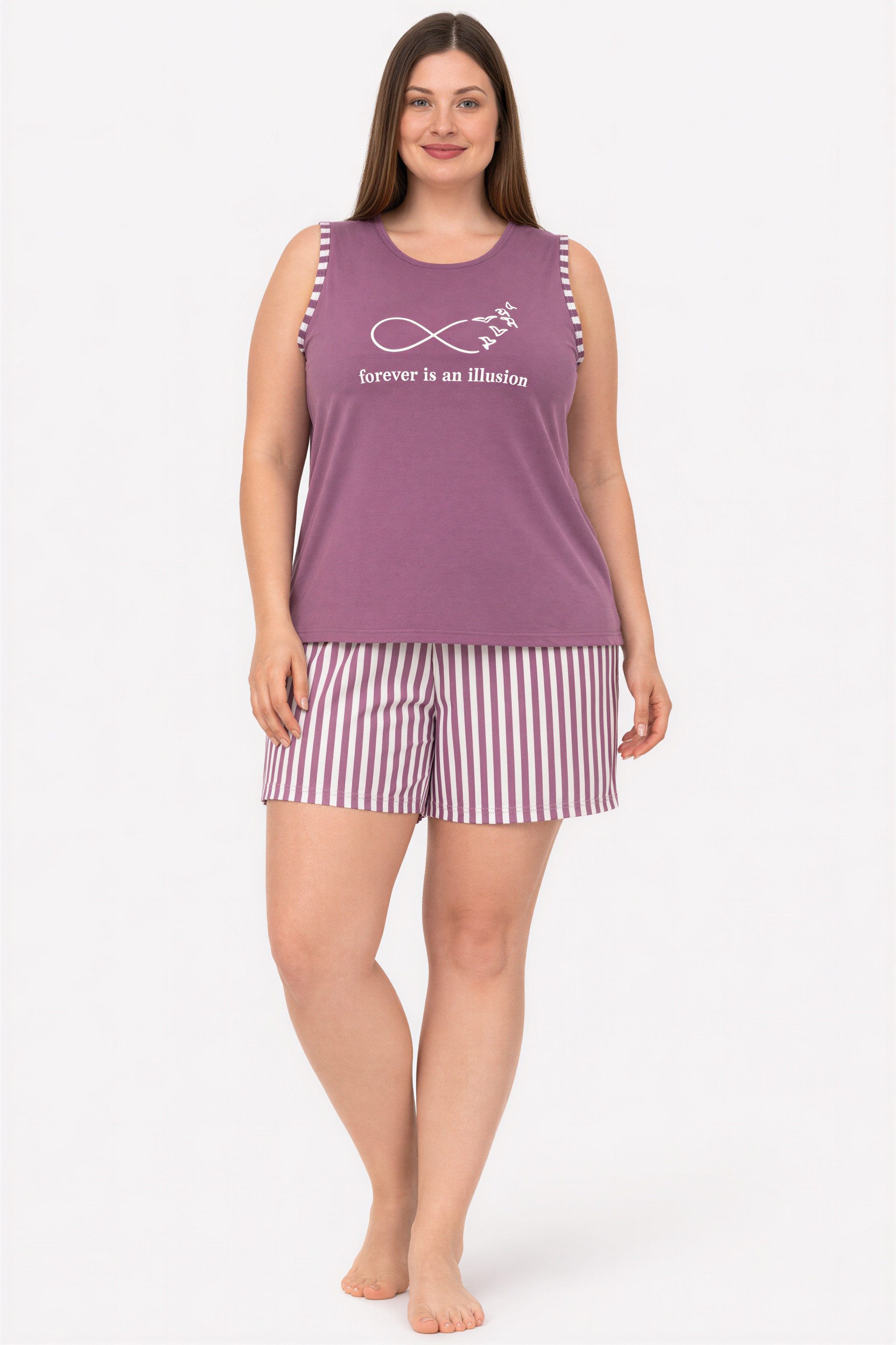 fashionshowcase Pyjama Damen Hausanzug große Größen – Schlafanzug mit Short günstig online kaufen