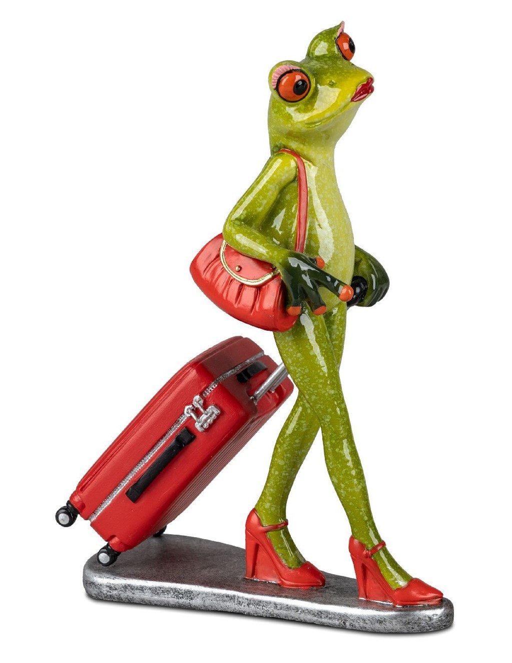 formano Dekofigur Froschhausen, Höhe: 18cm, Farbe: Grün, Motiv: Froschfrau