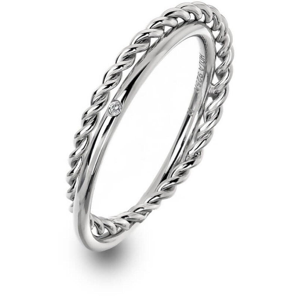Diamond Fingerring Luxury silver ring with the right Jasmine DR210 - Circuit: 60 mm