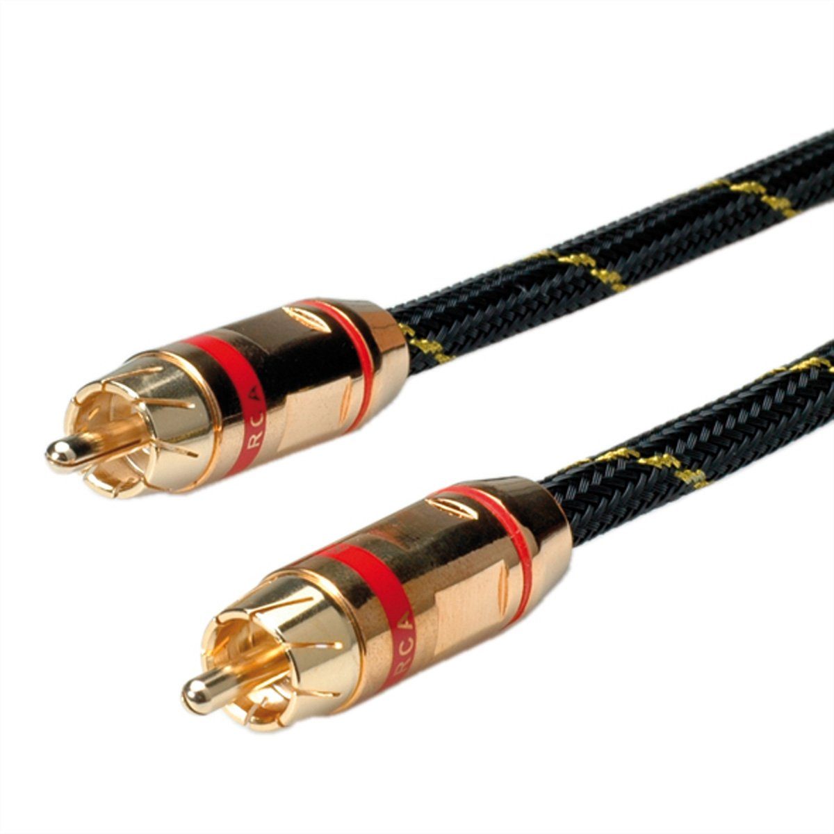 ROLINE GOLD Cinch-Verbindungskabel simplex ST/ST, Rot Audio-Kabel, Cinch (RCA) Männlich (Stecker), Cinch (RCA) Männlich (Stecker) (250.0 cm)