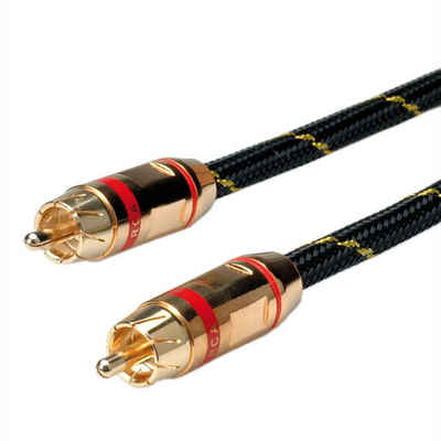ROLINE GOLD Cinch-Verbindungskabel simplex ST/ST, Rot Audio-Kabel, Cinch (RCA) Männlich (Stecker), Cinch (RCA) Männlich (Stecker) (250.0 cm)