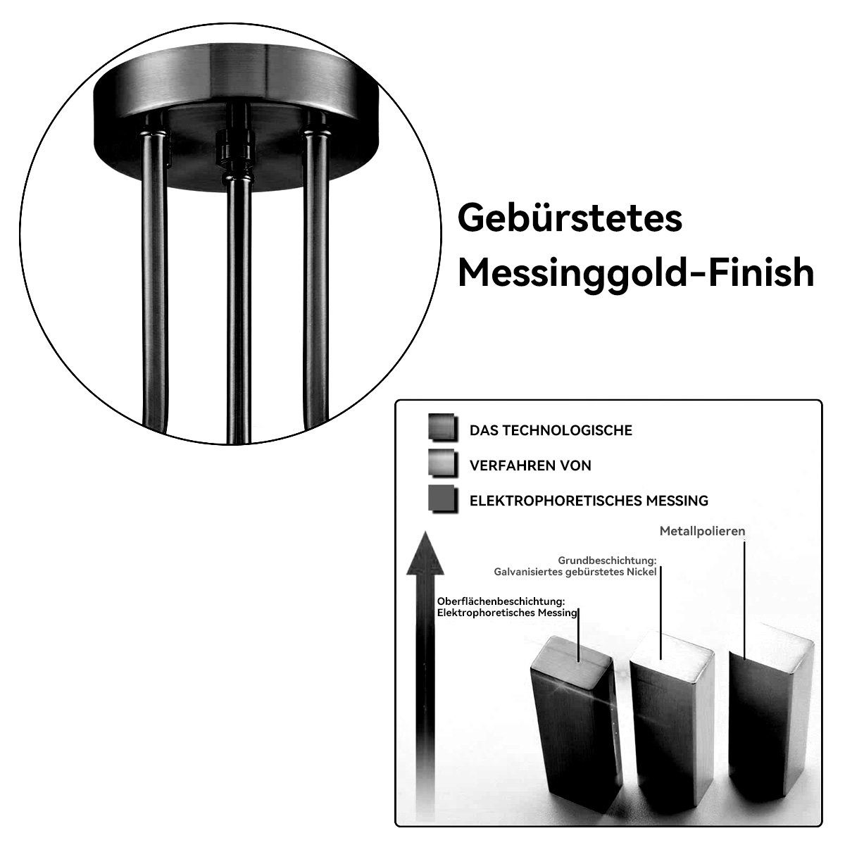 Deckenleuchte 3-Kopf-Deckenlampe Schwarz Raum,E27-Lampenfassung Kugelförmig 10-15 m² für Welikera