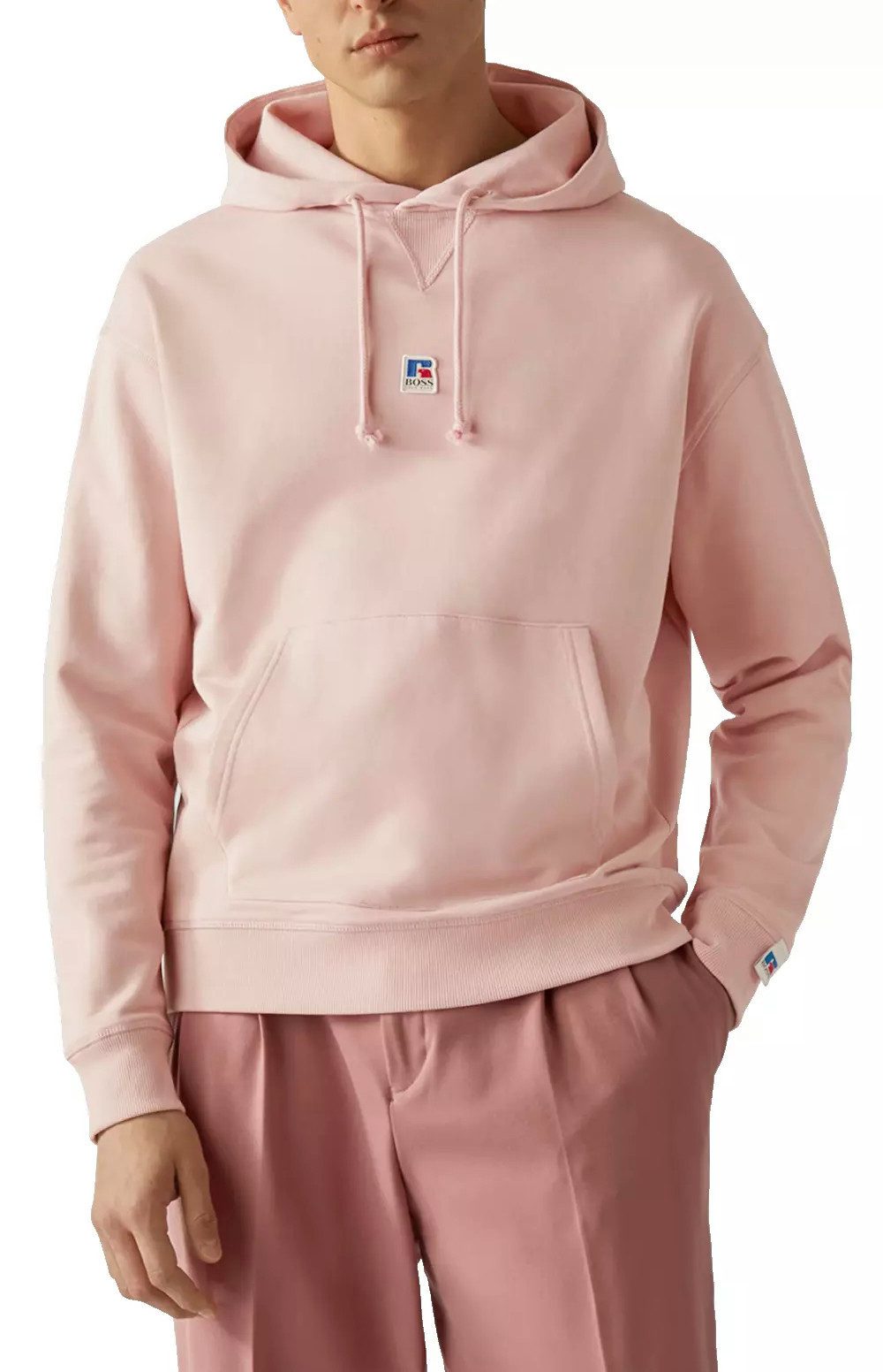 BOSS Kapuzensweatshirt BOSS X RUSSELL ATHLETIC Unisex Hoodie Lockere Oversize-Passform, Kapuze mit Kordelzug, Kängurutasche