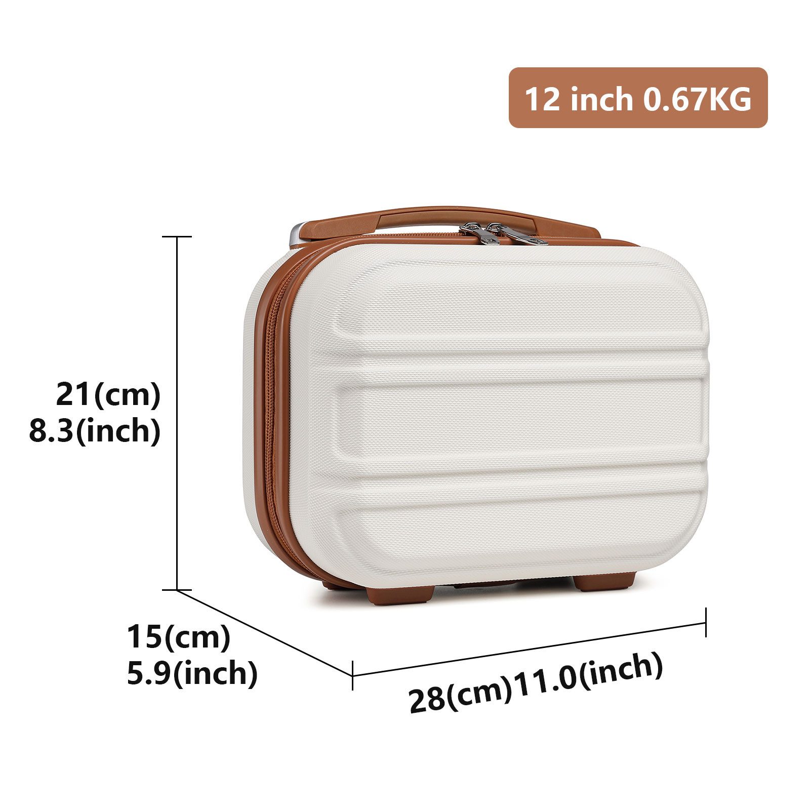 KONO Kofferset 4-teiliges Reiseset, ABS-Hartschalenkoffer (XL/L/M) + Kosmetikkoffer, (4 tlg)